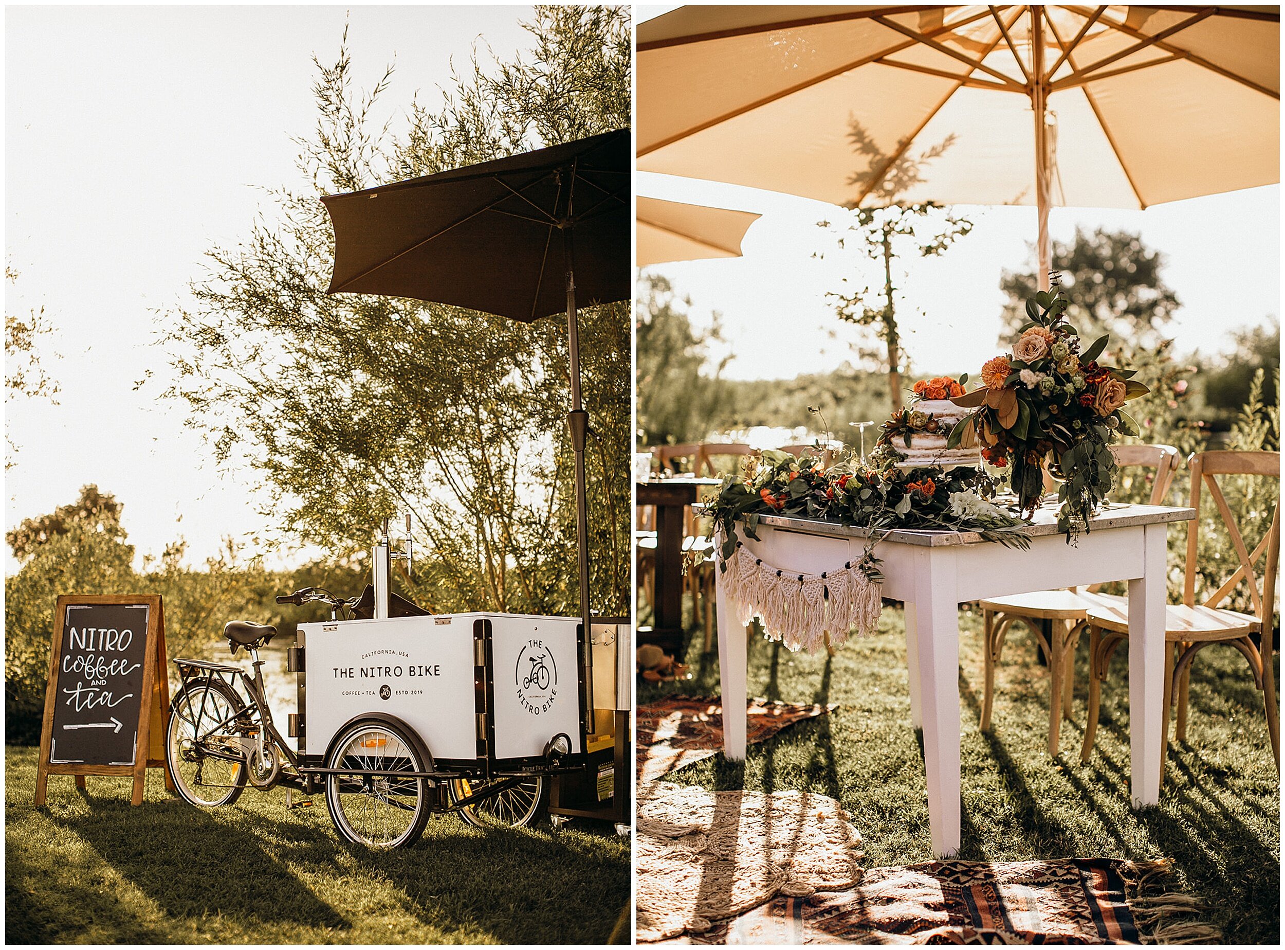 mobile coffee stand at wedding