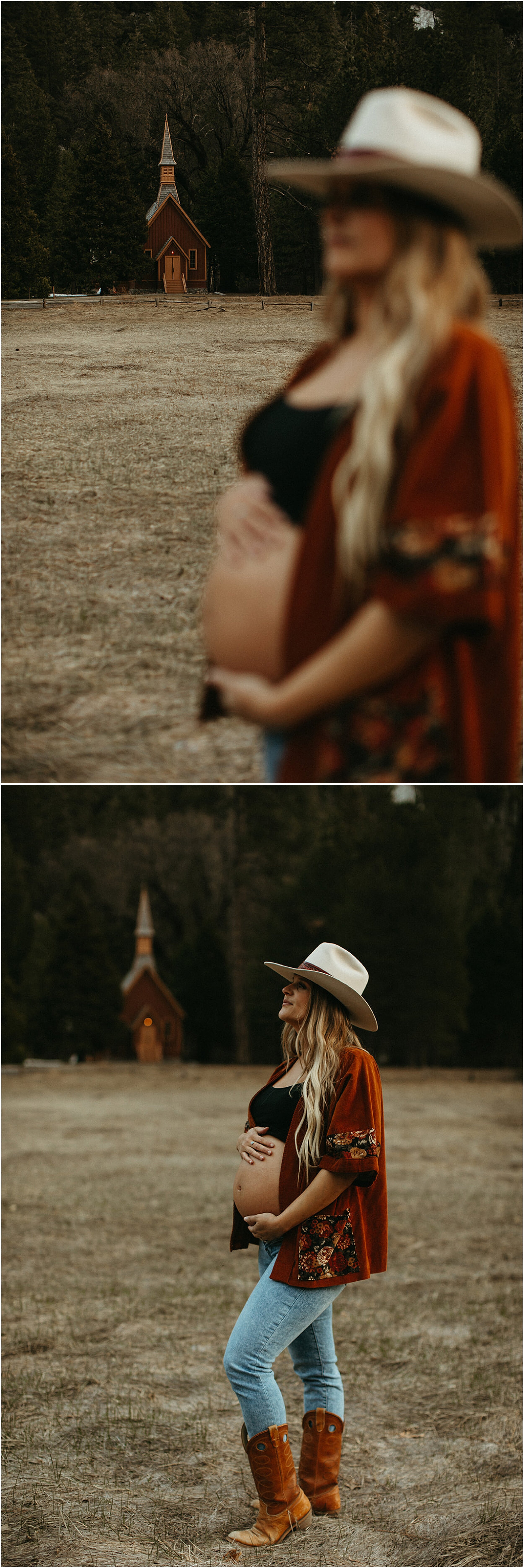 western themed maternity session