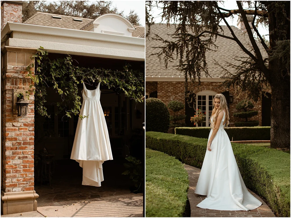 simple satin wedding dress