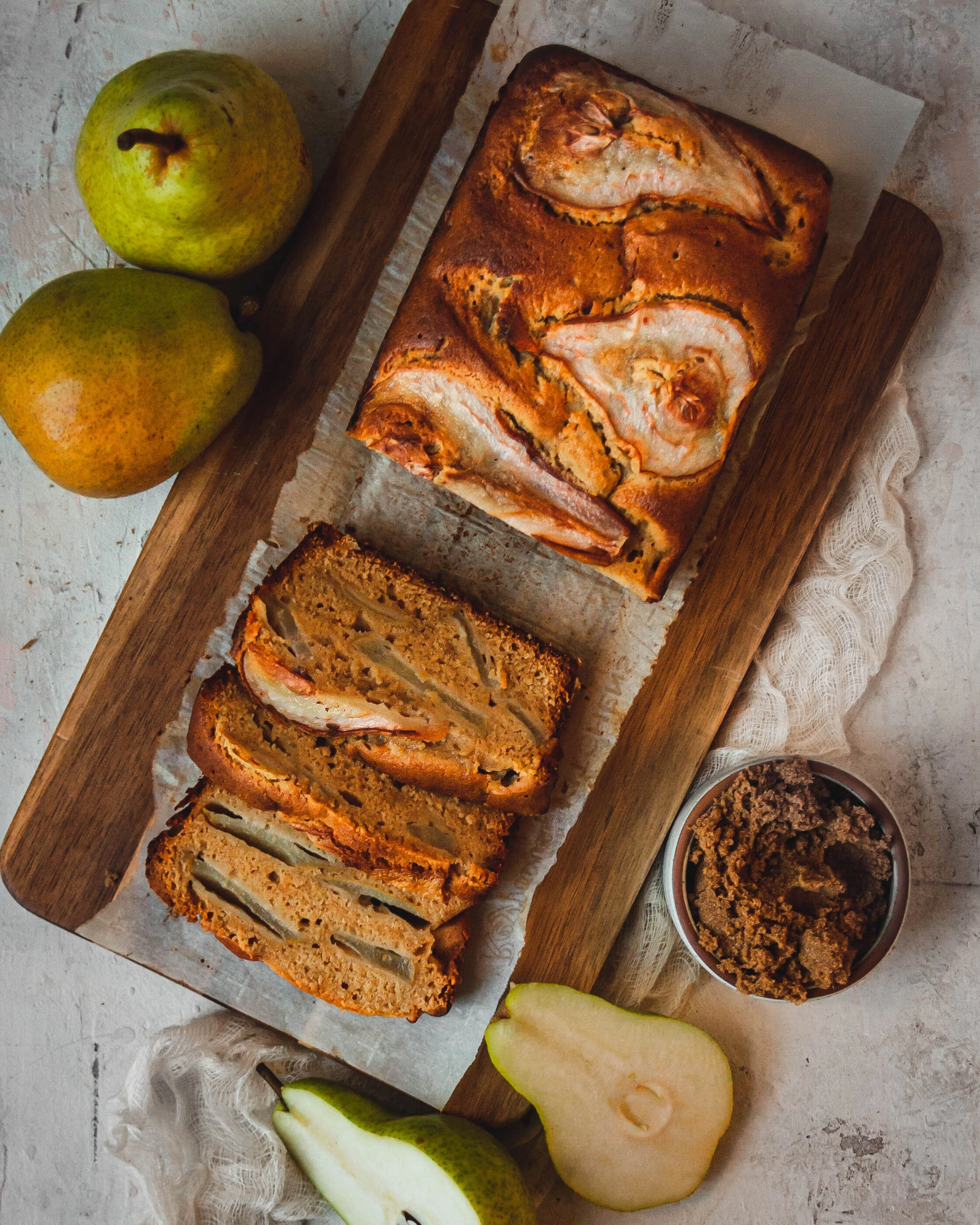 Pear and Almond Olive Oil Cake