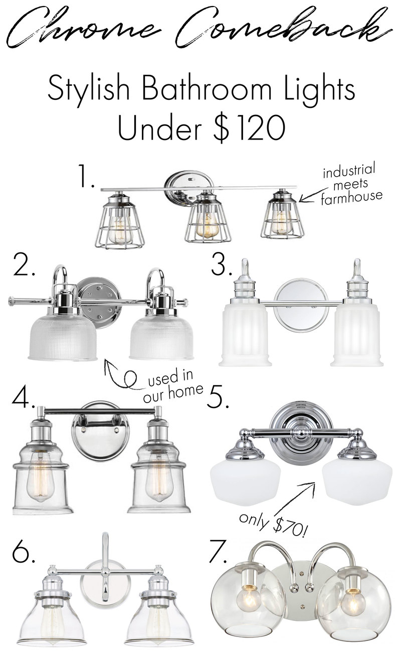 The Chrome Comeback: Stylish Vanity Lighting Under $120