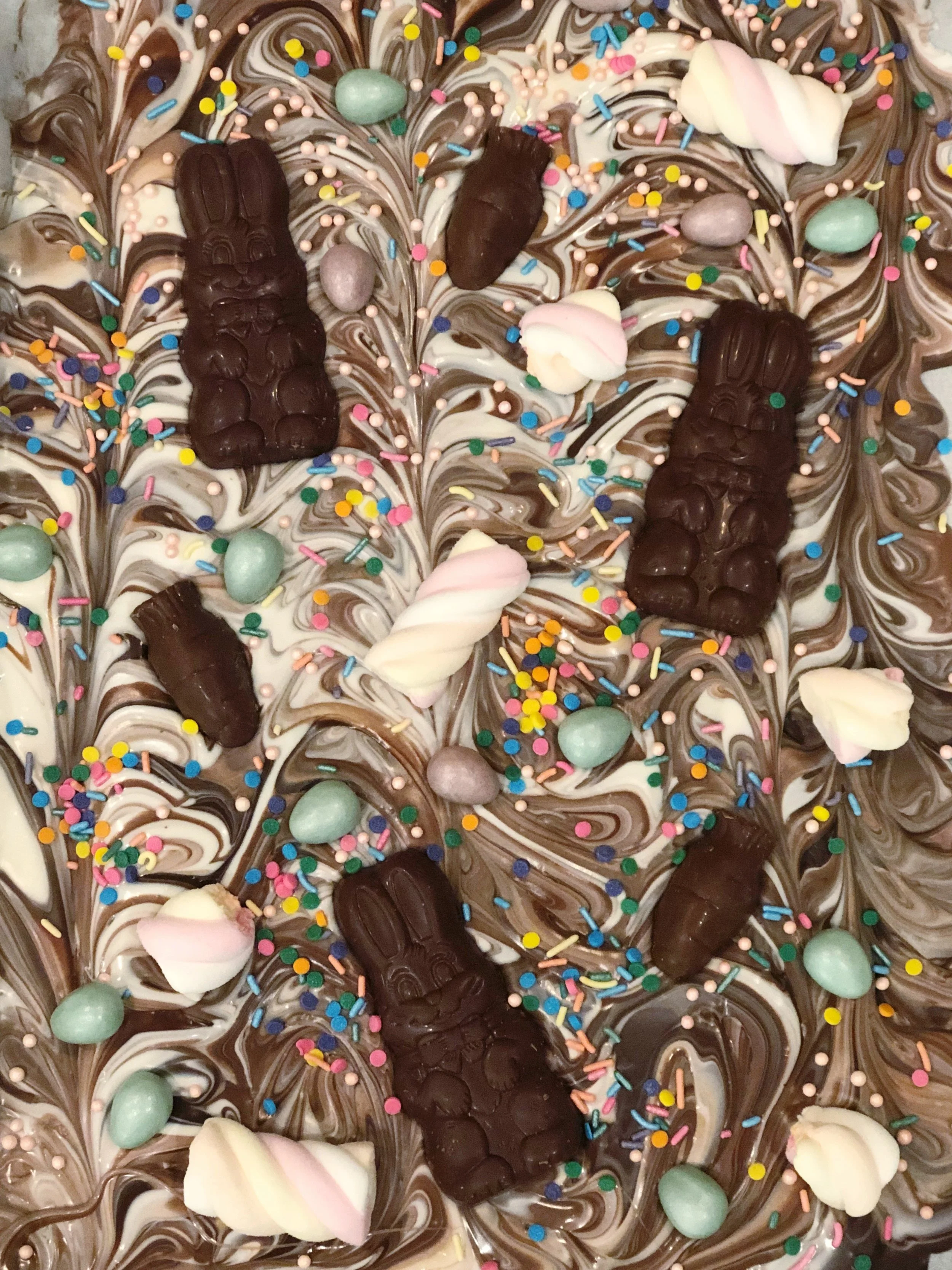 Easter Chocolate Bark, a.k.a. Bunny Bark