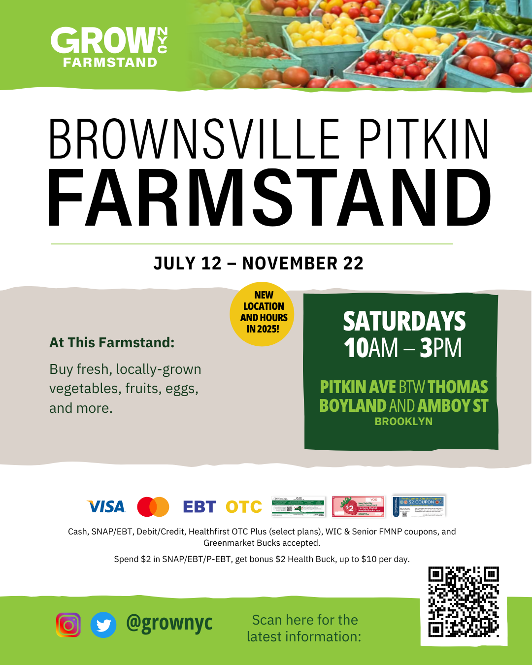 Brownsville Pitkin NYC GROWS Farm Stand
