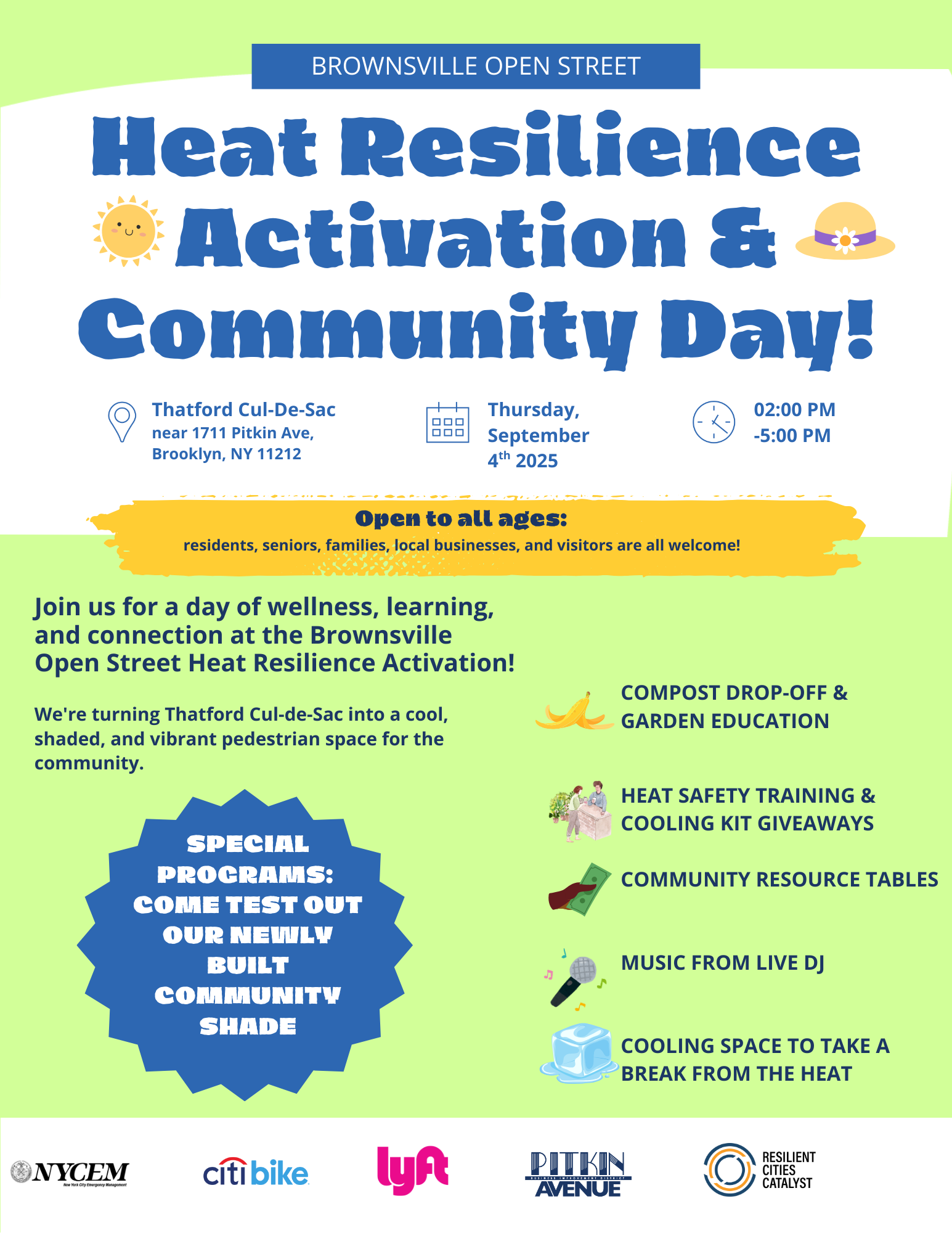 Open Street Heat Resilience Activation & Community Day