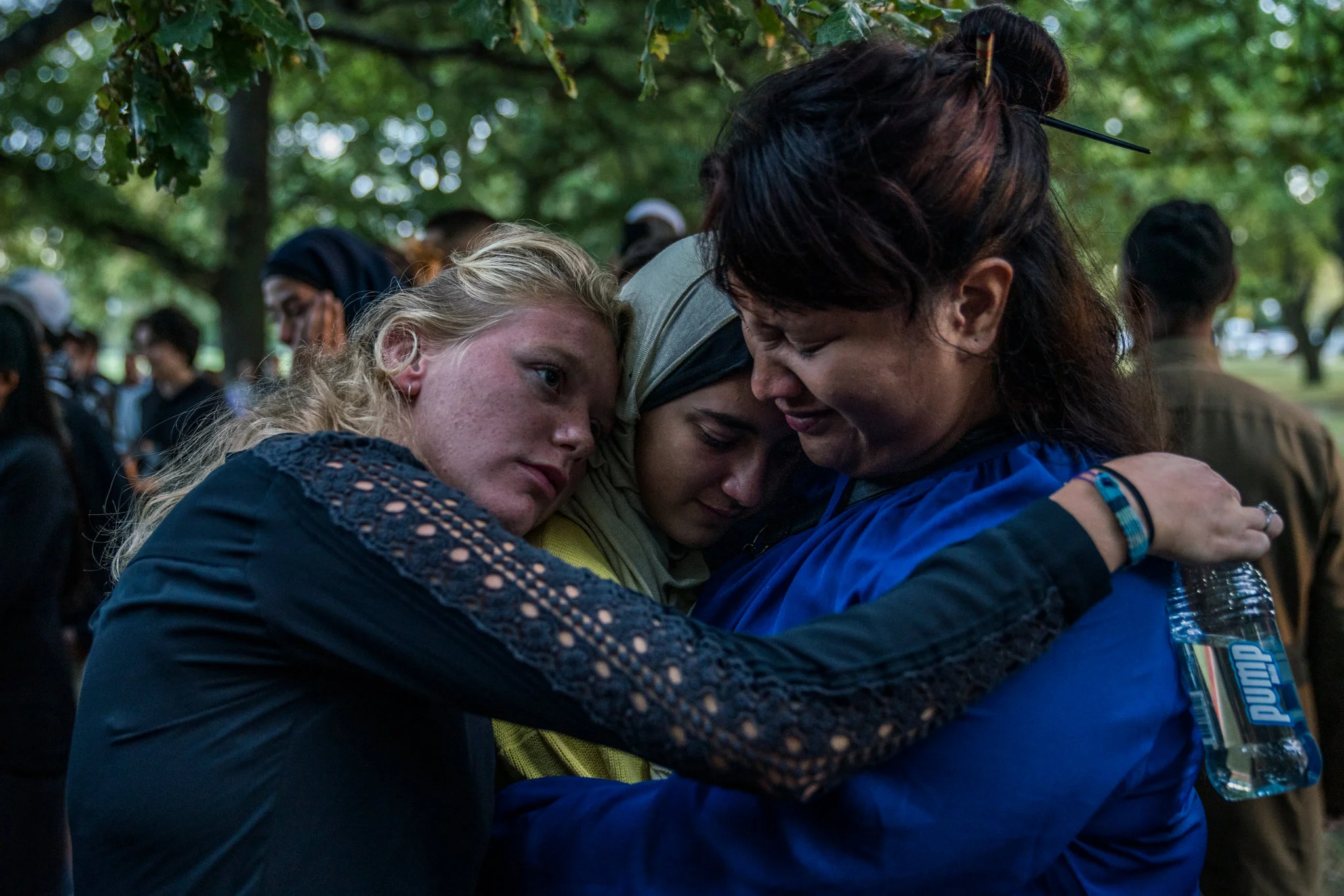A community-led vigil in tribute to victims near Al Noor Mosque in Christchurch, New Zealand, on Wednesday. CreditAdam Dean for The New York Times