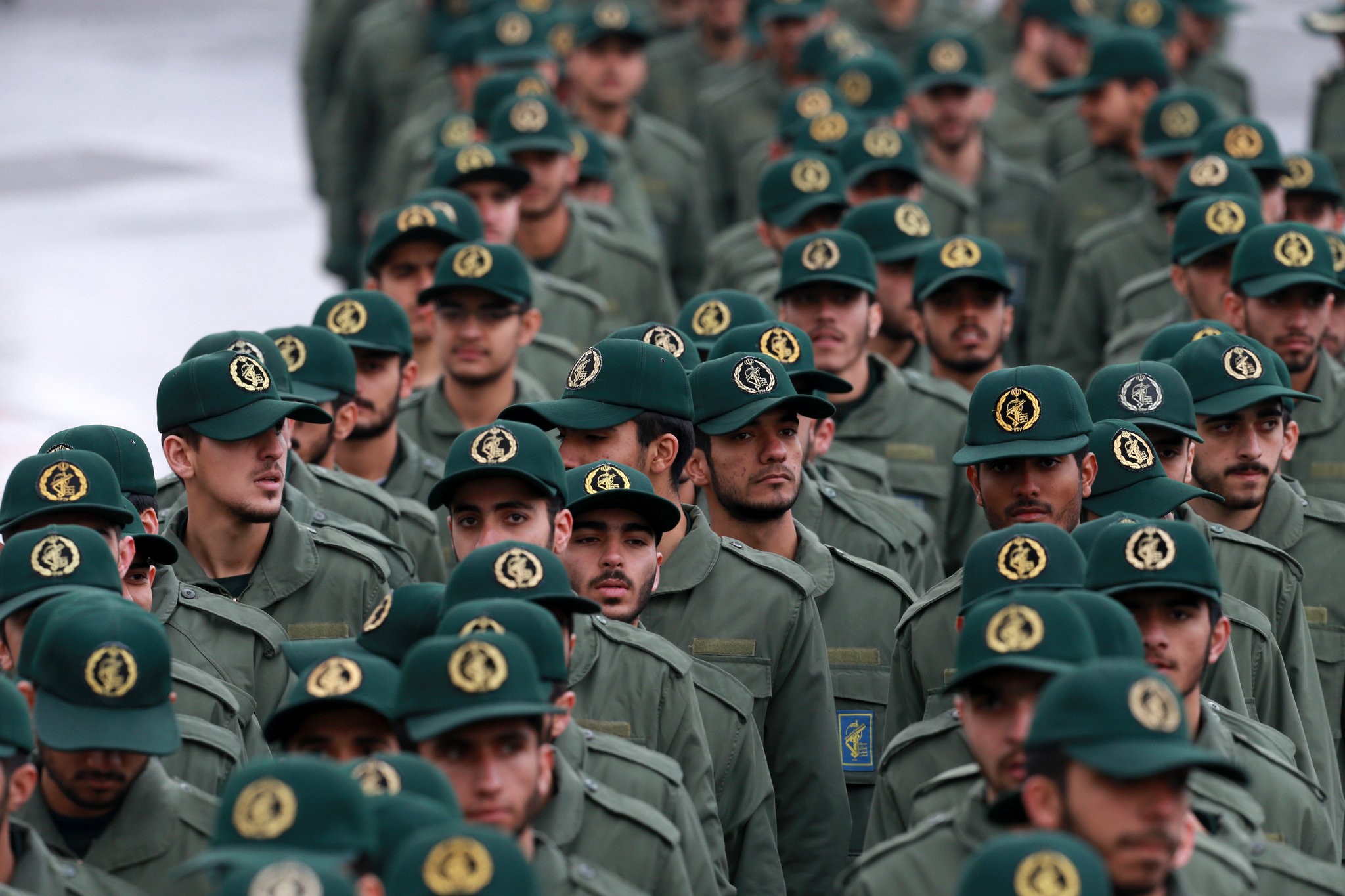 Members of the Islamic Revolutionary Guards Corps in Tehran this year. President Trump said the designation “will significantly expand the scope and scale of our maximum pressure on the Iranian regime.” Credit Vahid Salemi/Associated Press