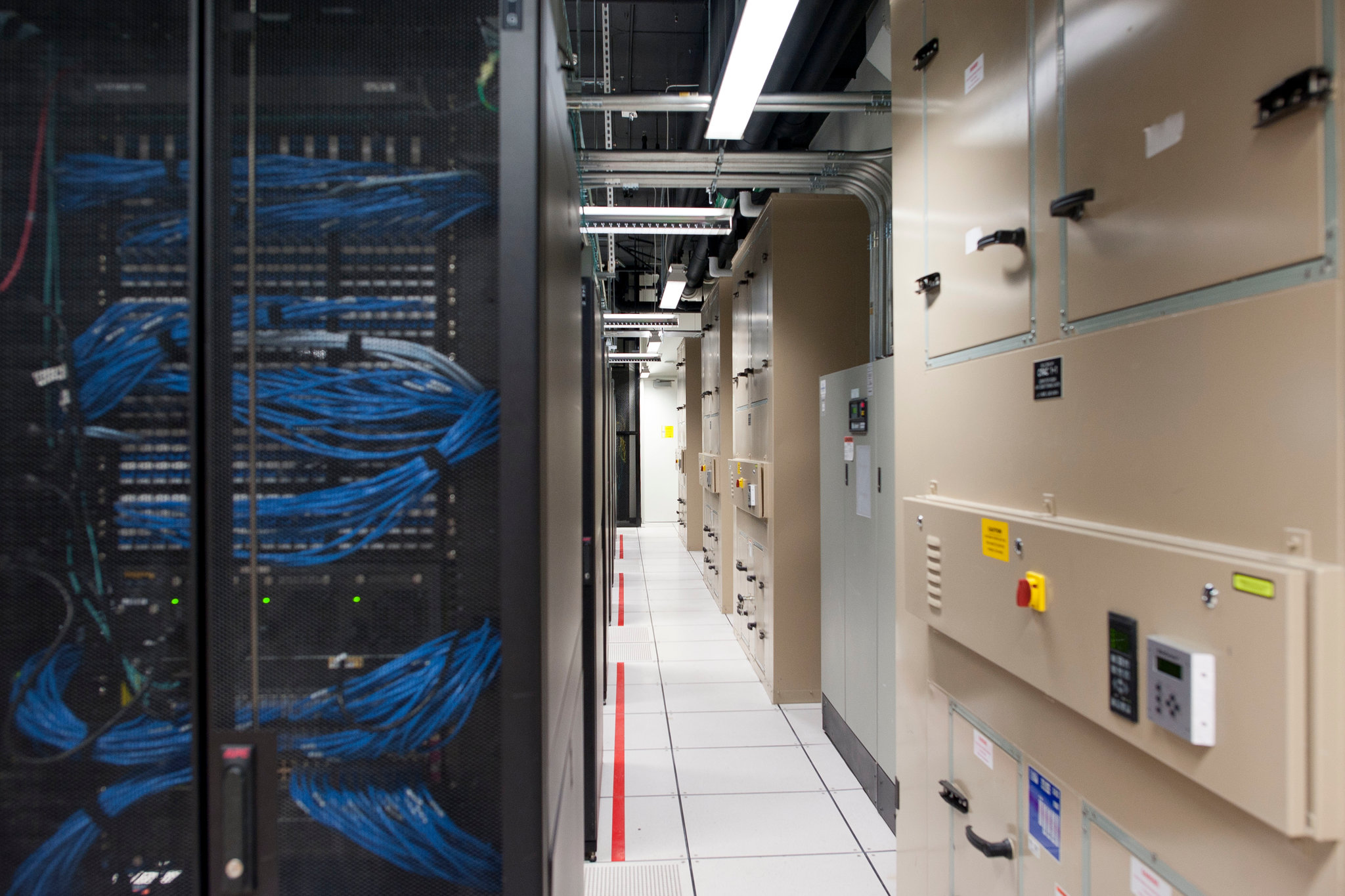 The server room at Symantec in Culver City, Calif. The company provided the first evidence that Chinese state-sponsored hackers had acquired some of the National Security Agency’s cybertools before other hackers. Credit Michal Czerwonka for The New York Times