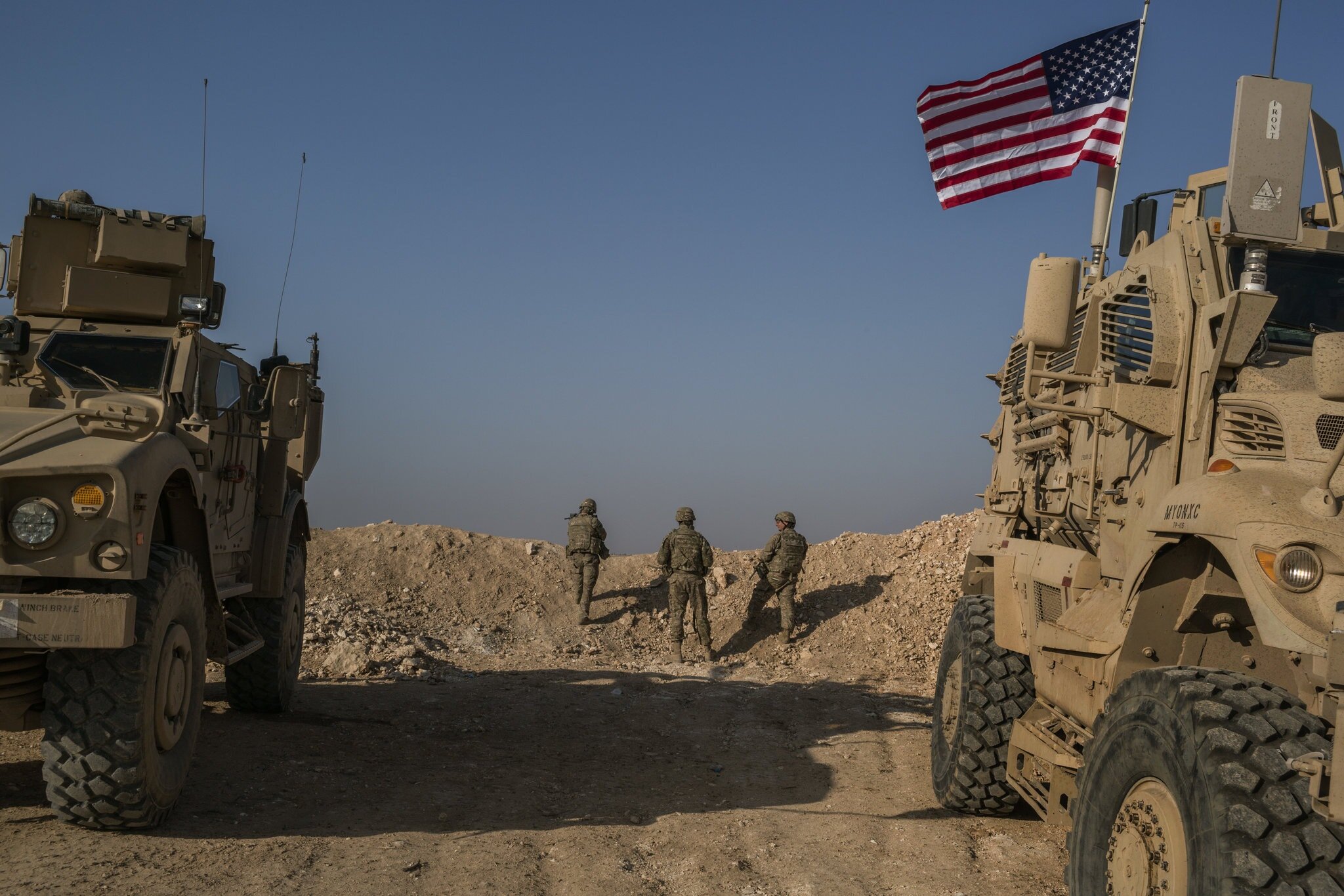 American Special Forces soldiers in the northern Syrian city of Manbij in February 2018. Credit Mauricio Lima for The New York Times