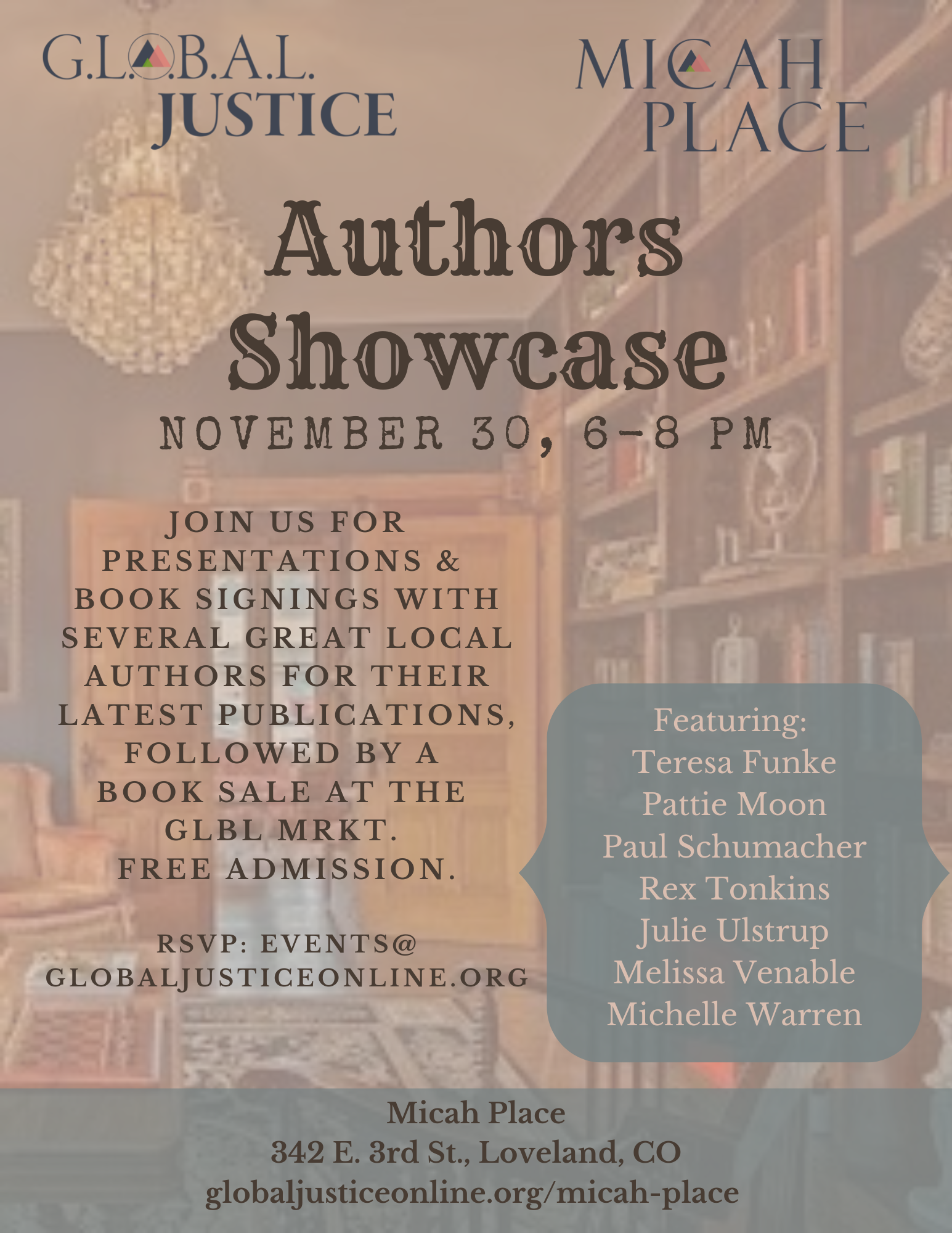 Authors Showcase at Micah Place