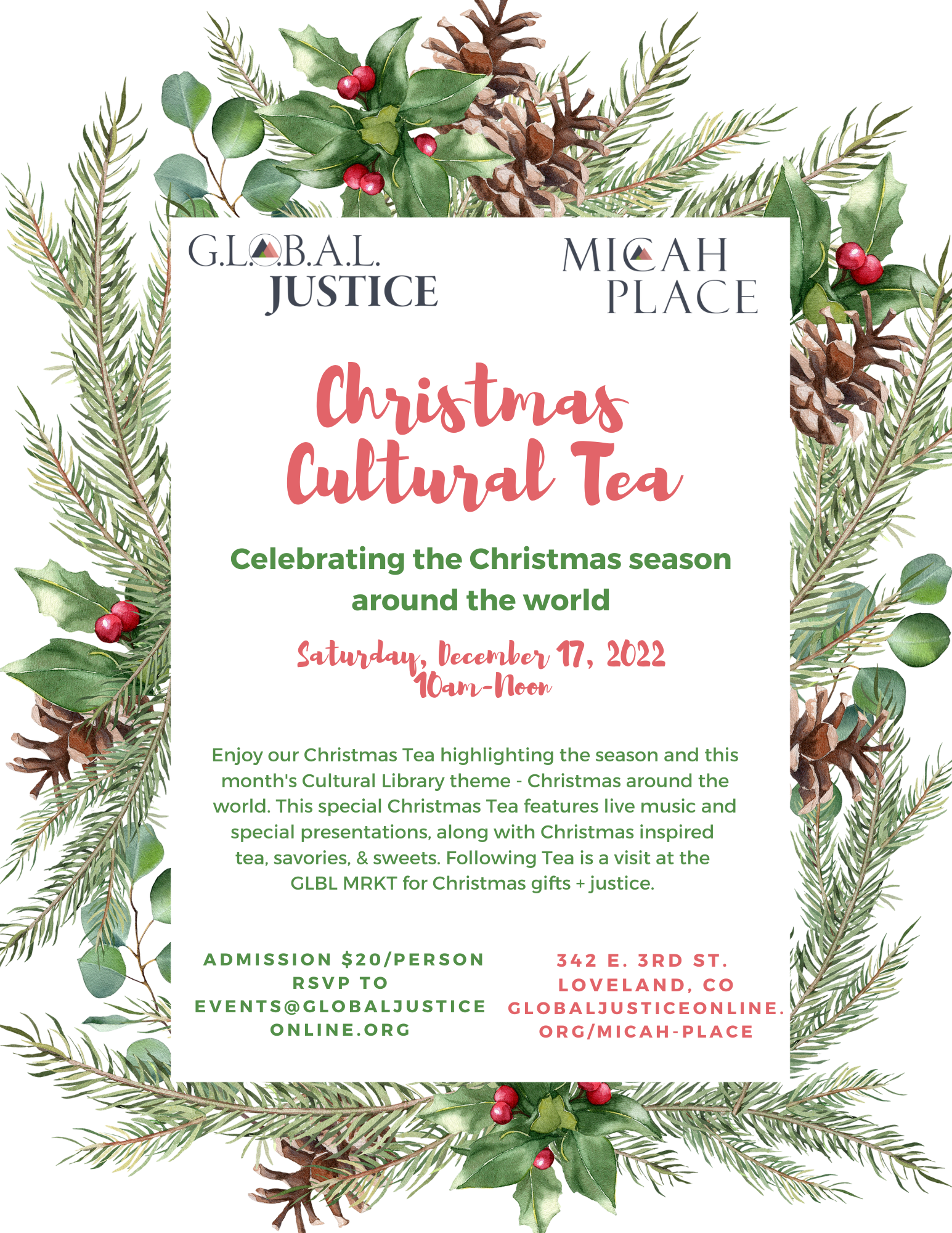 Christmas Cultural Tea at Micah Place