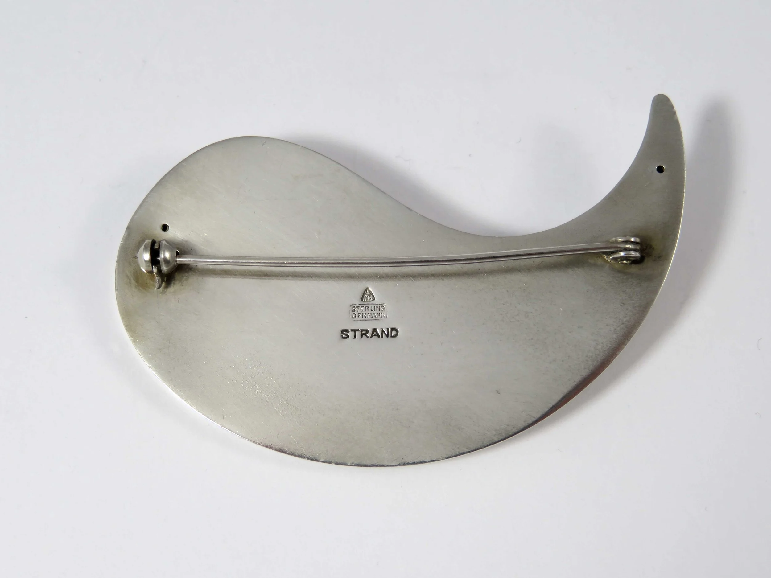 Danish Silver Brooch by Karen Strand for Anton Michelsen
