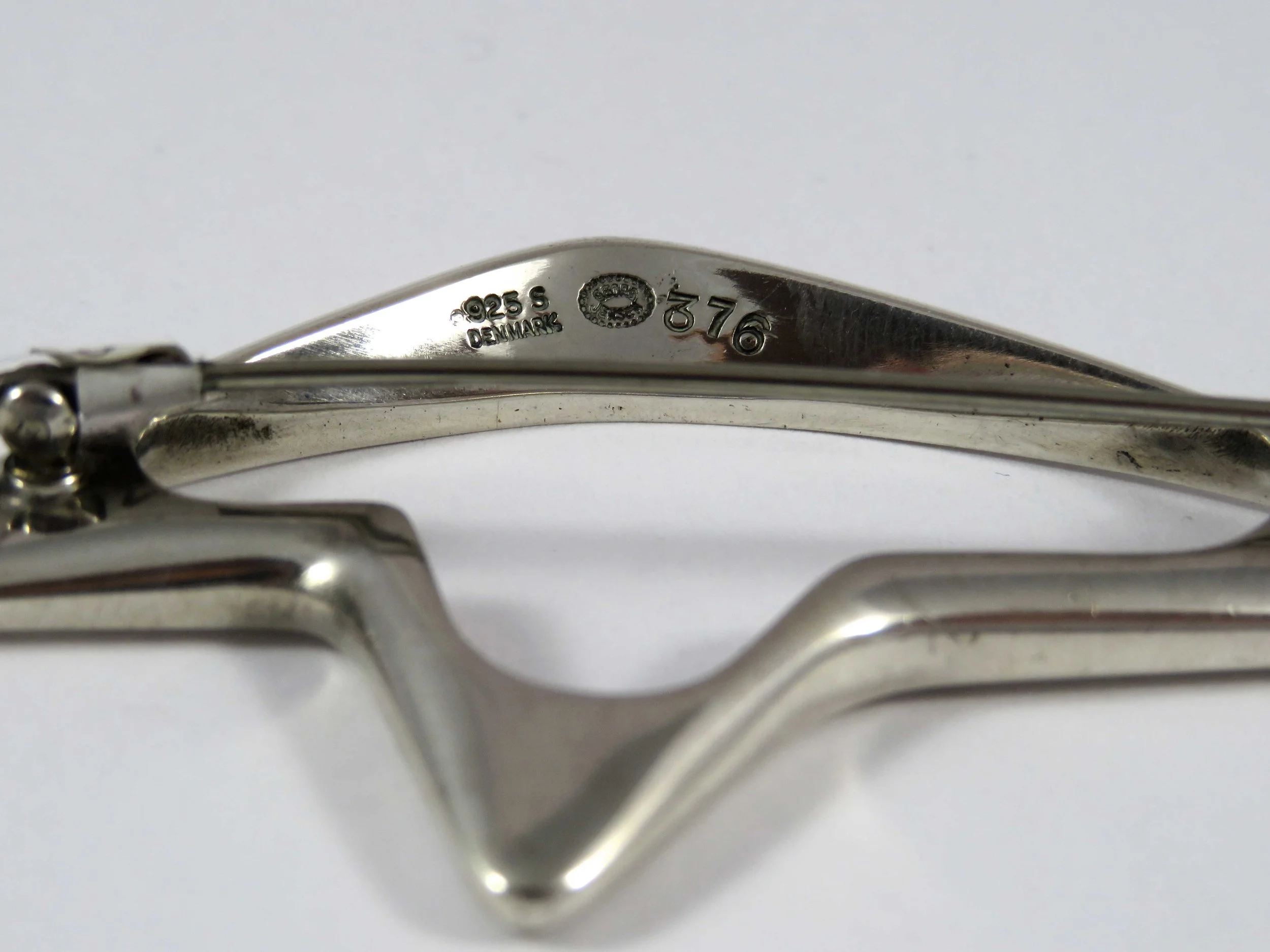 Georg Jensen Freeform Silver Brooch by Henning Koppel
