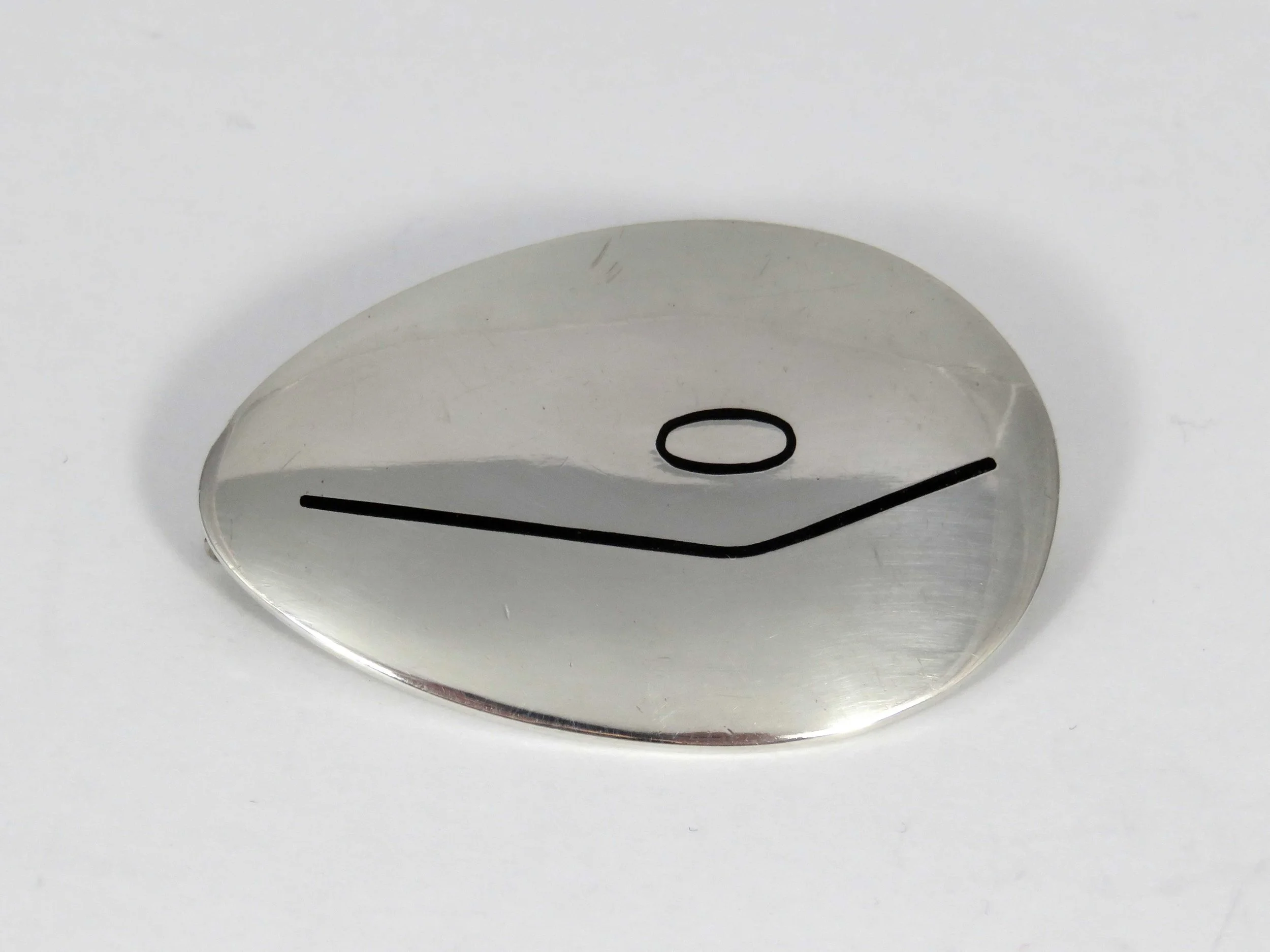 Hans Hansen Abstract Silver Brooch