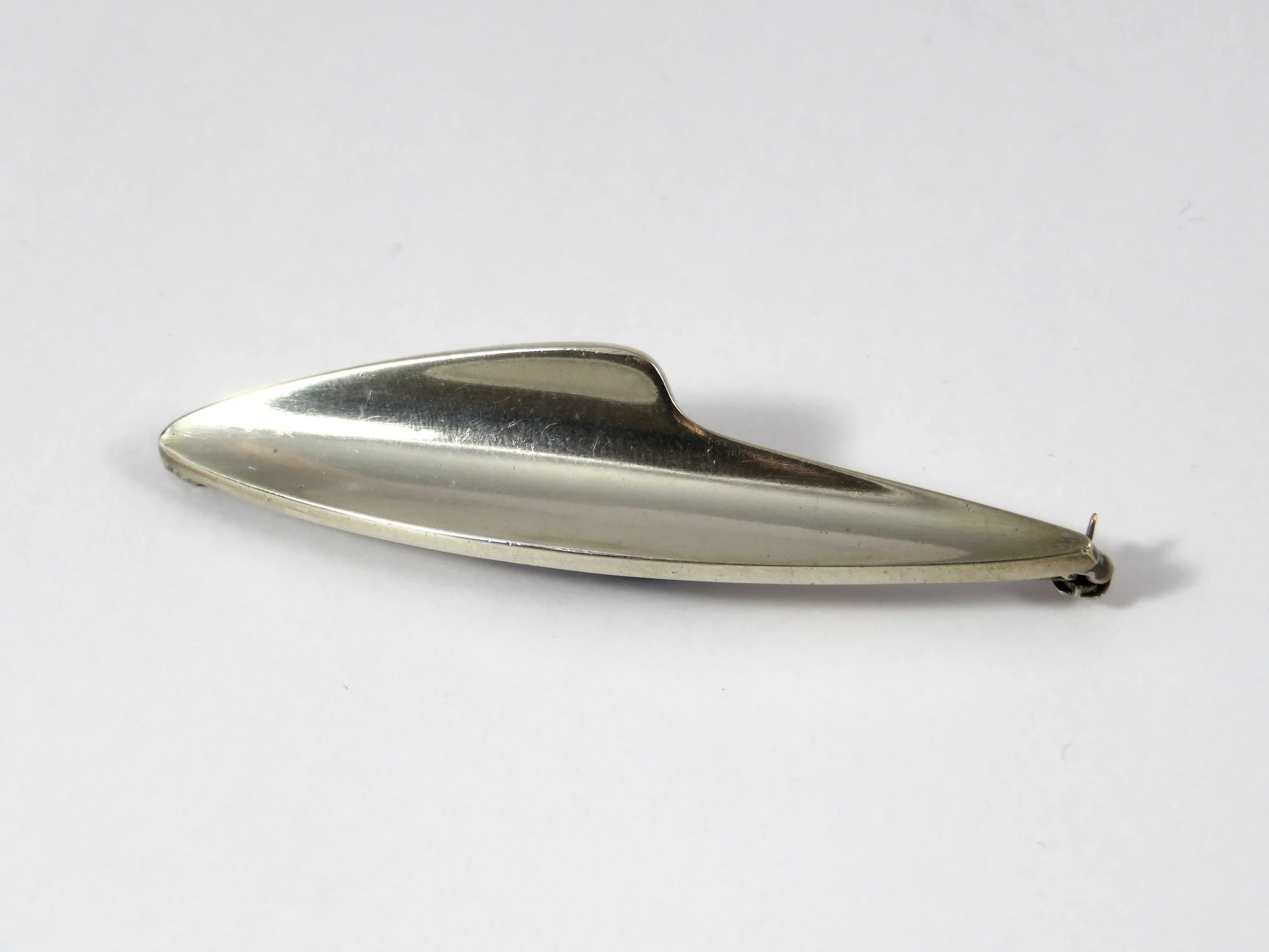 Bent Knudsen Silver Leaf Brooch