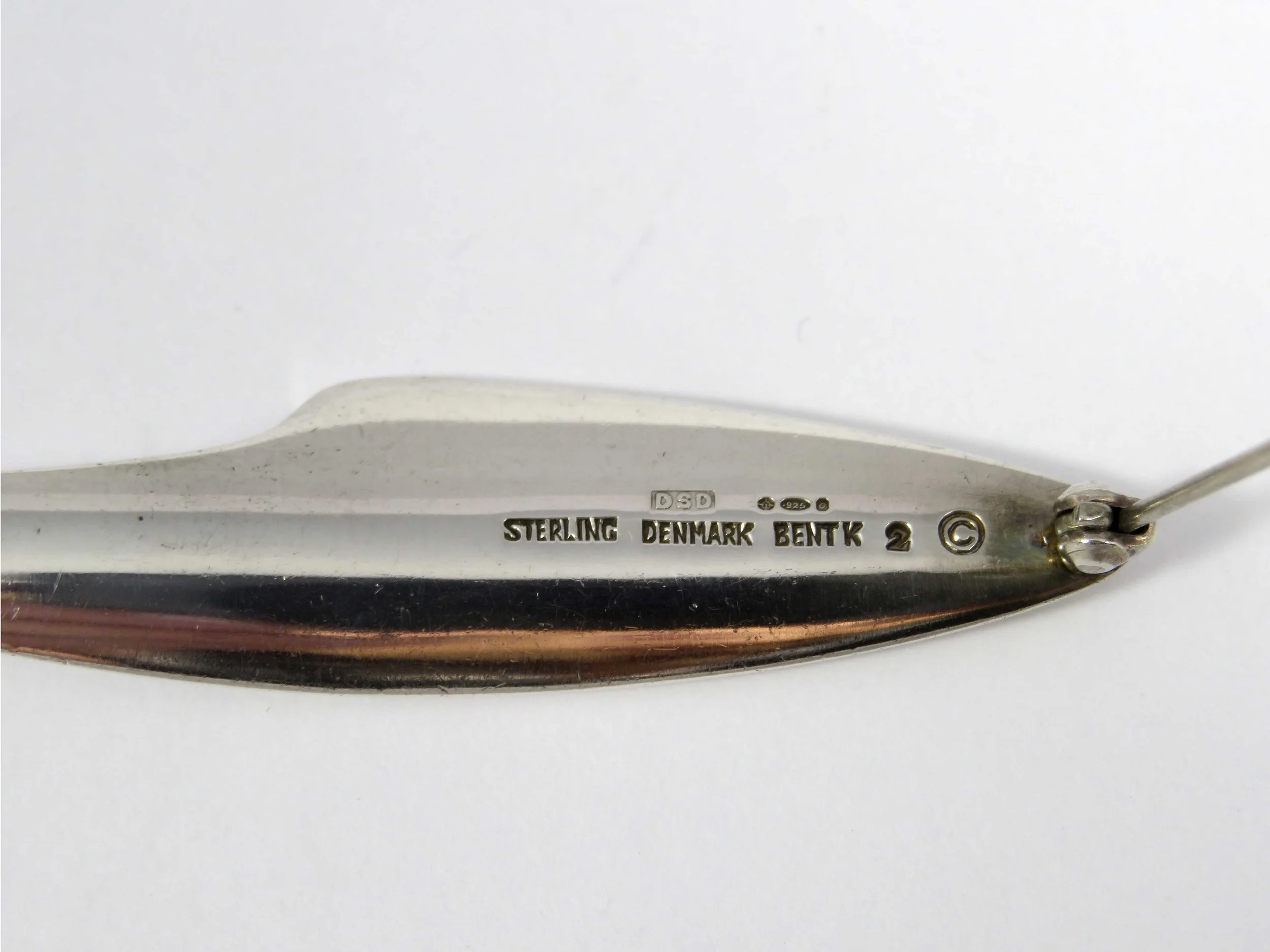 Bent Knudsen Silver Leaf Brooch