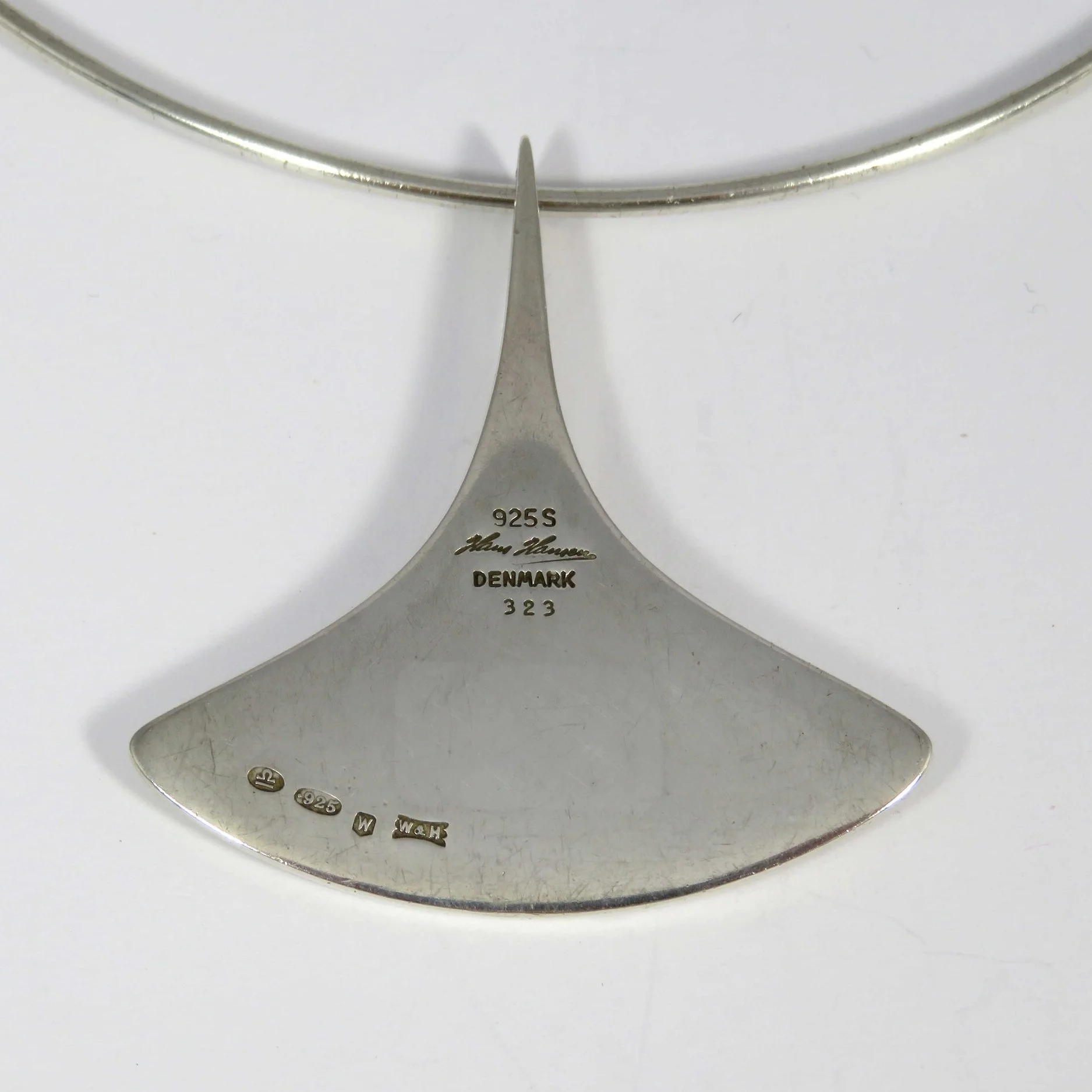 Hans Hansen Onyx and Silver Pendant