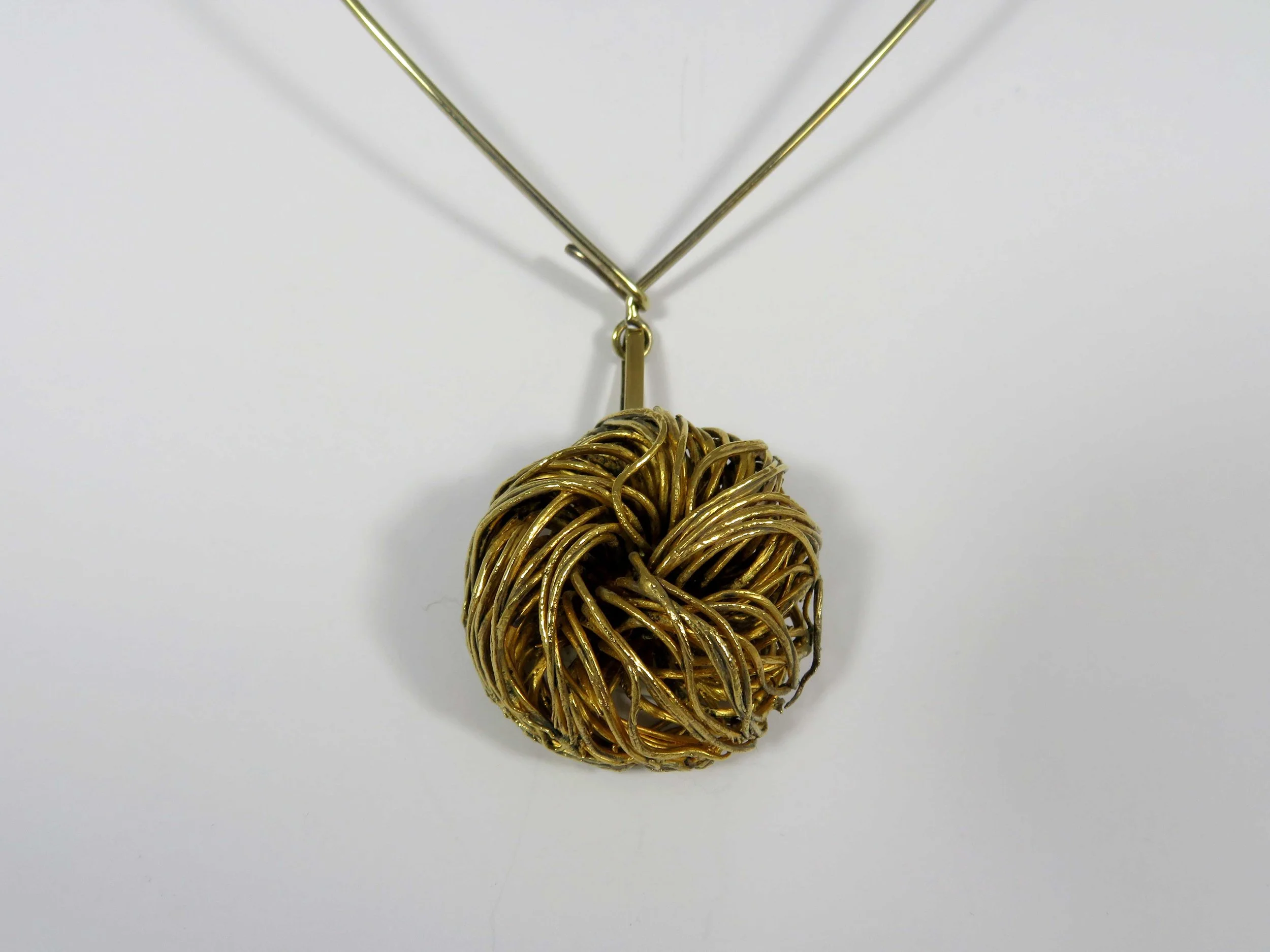 Flora Danica Gilded Birds Nest Necklace