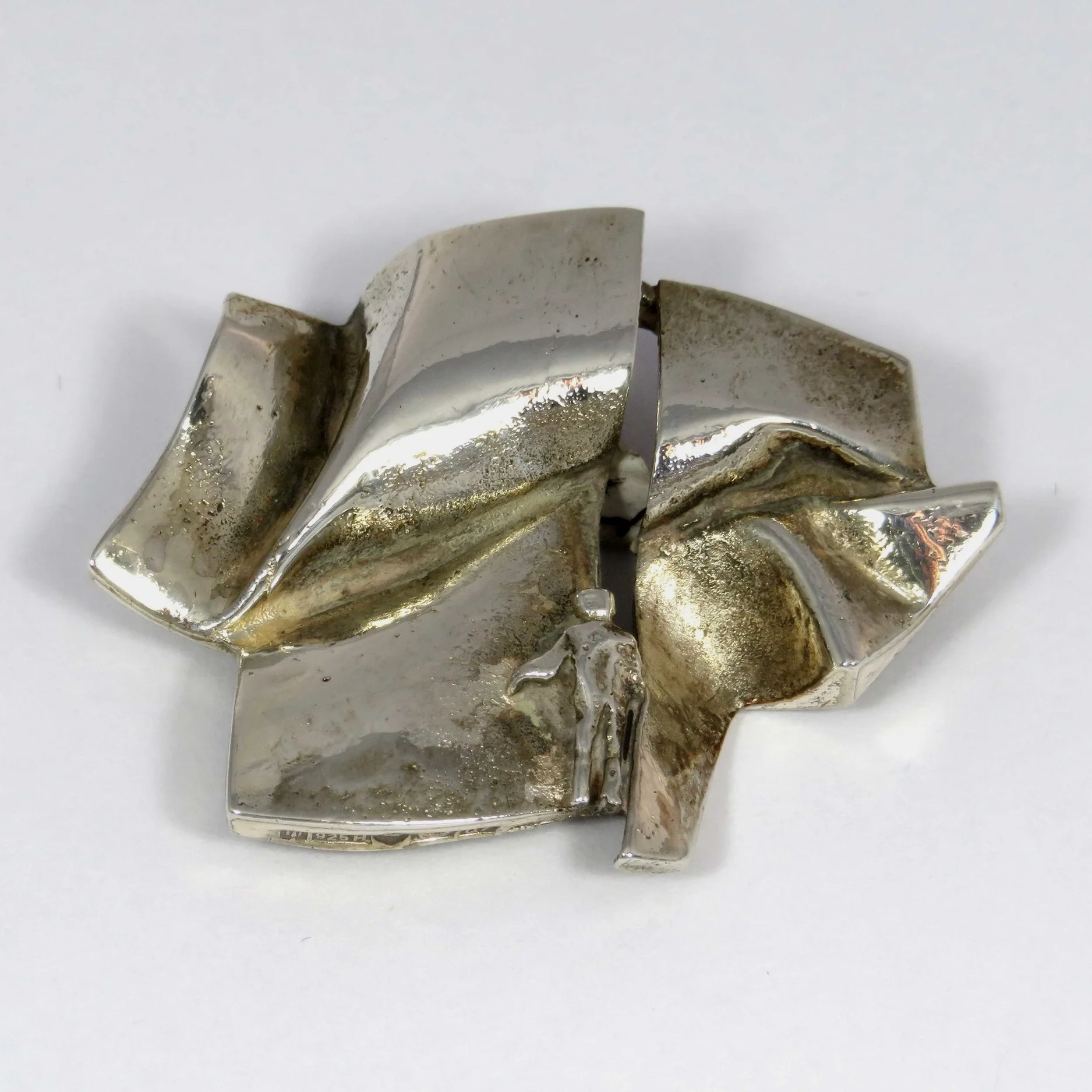 Lapponia Silver Brooch by Bjorn Weckstrom