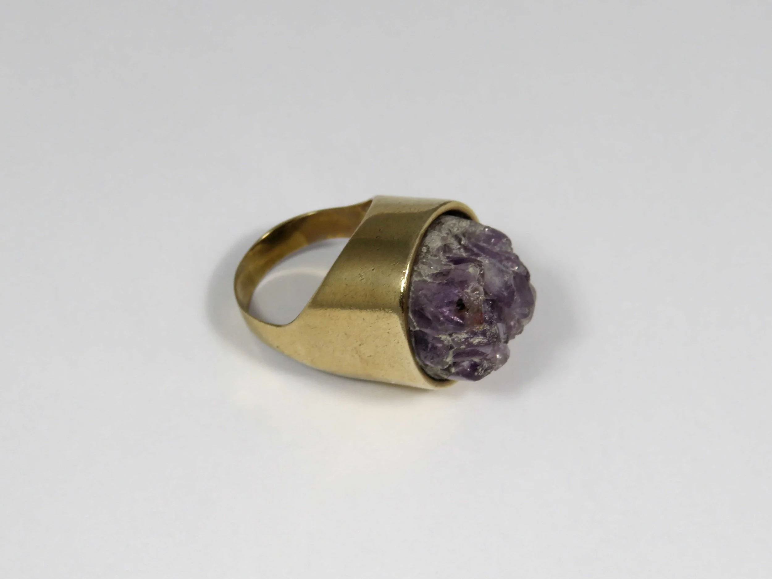 Contemporary Amethyst 1960s Ring