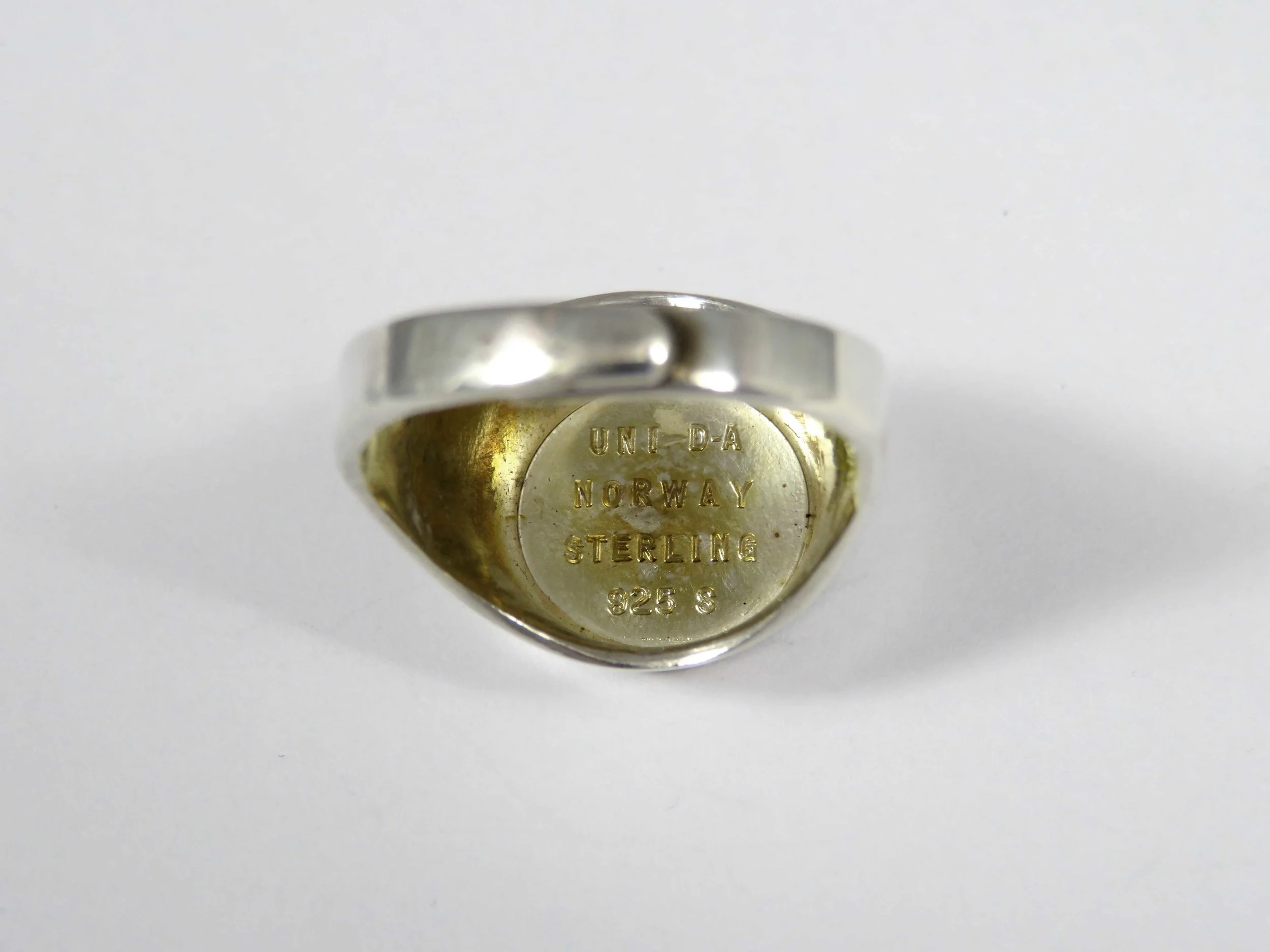 David Andersen Silver and Blue Enamelled Ring