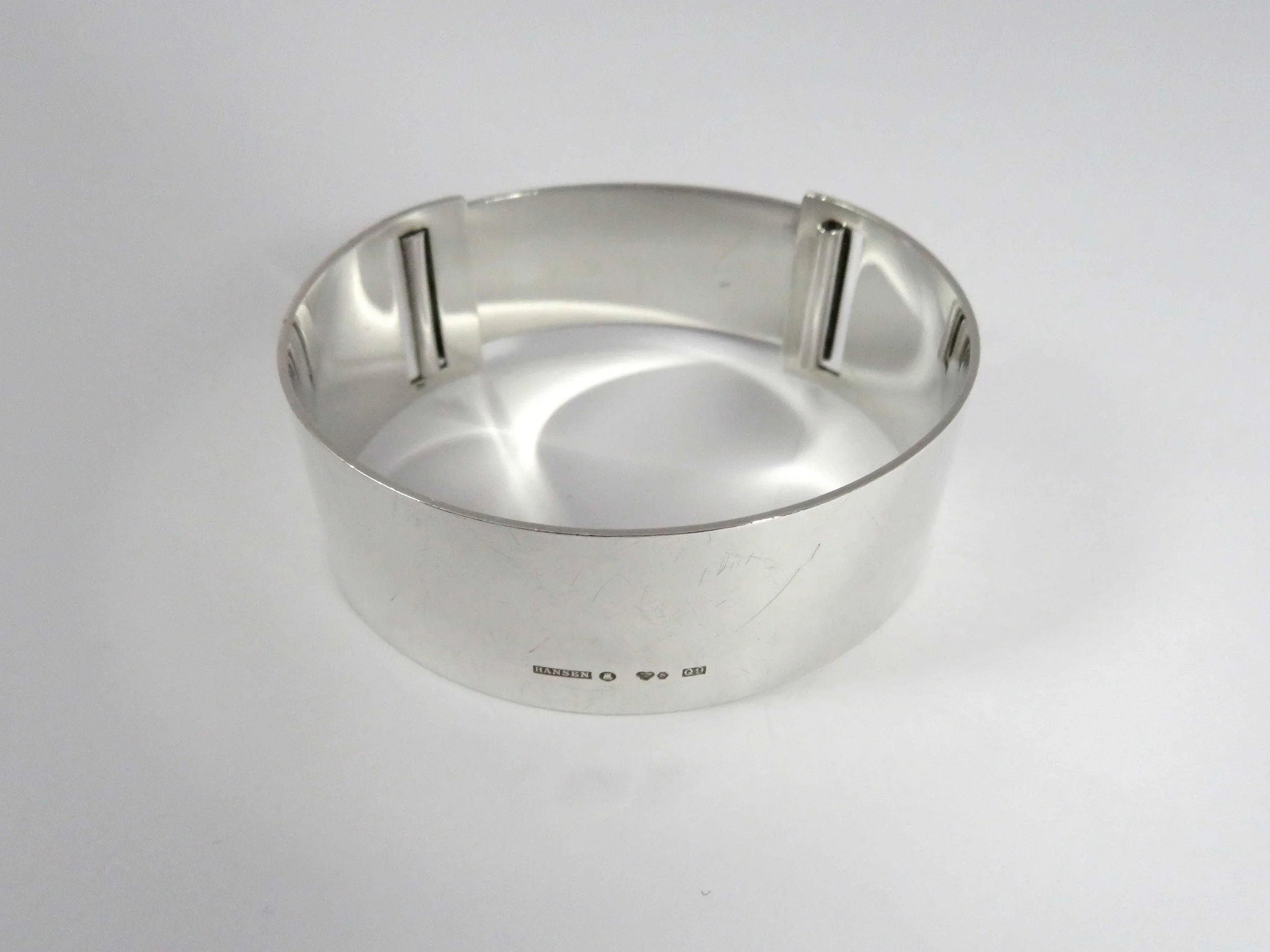 Hans Hansen Amethyst Silver Bangle