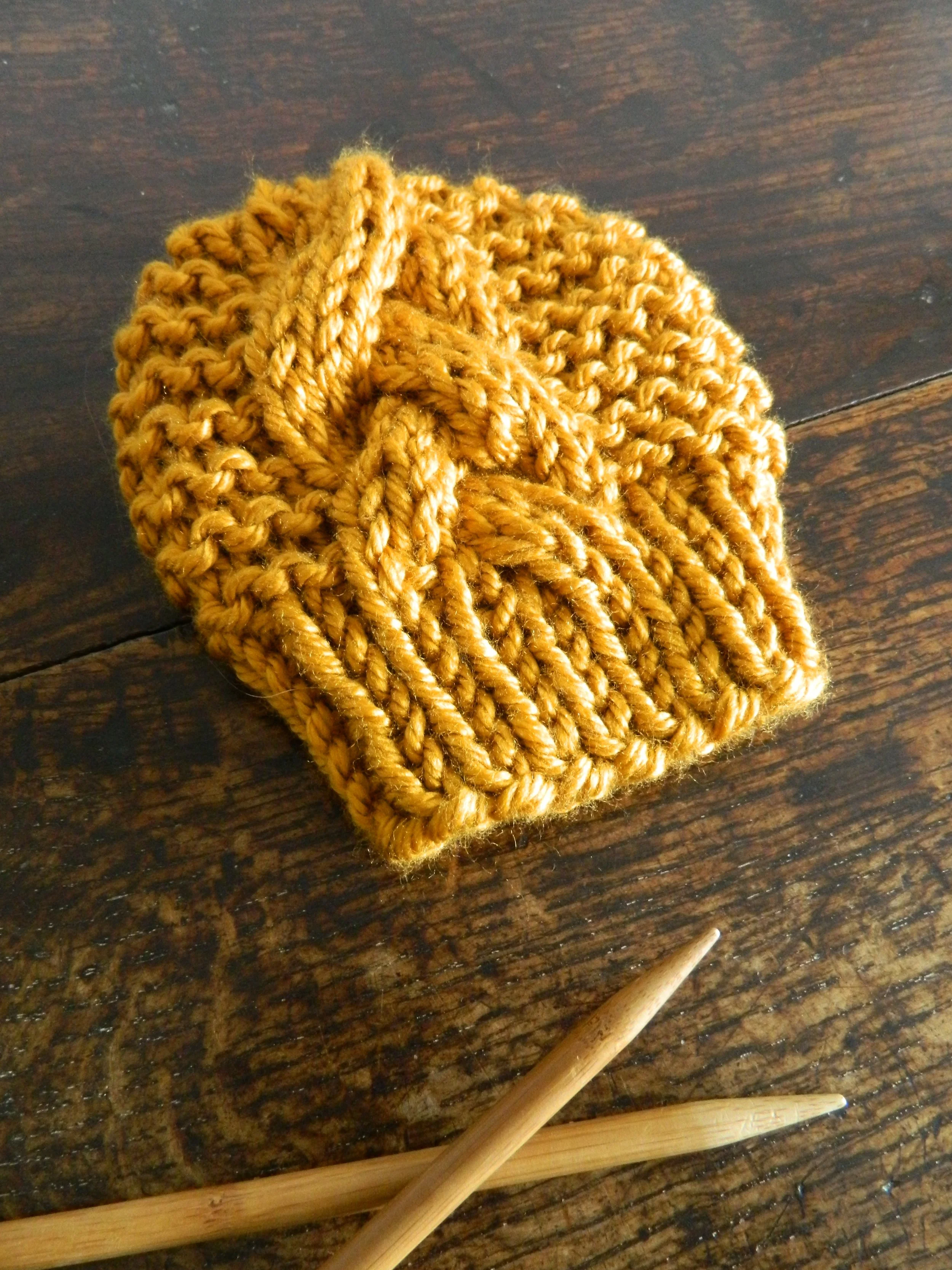 Super Chunky Cable Knitted Hat Pattern - Cable & Garter Stitch Hat Pattern - How To Knit Tutorial - Hand Knitted Hat Pattern - Gift Ideas
