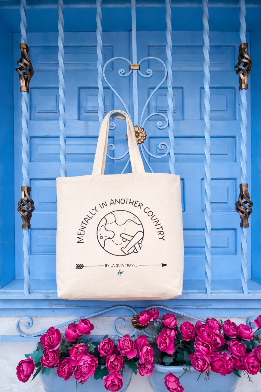 Travel Tote Bag- "Mentally in Another Country" - Mentalmente en otro pais