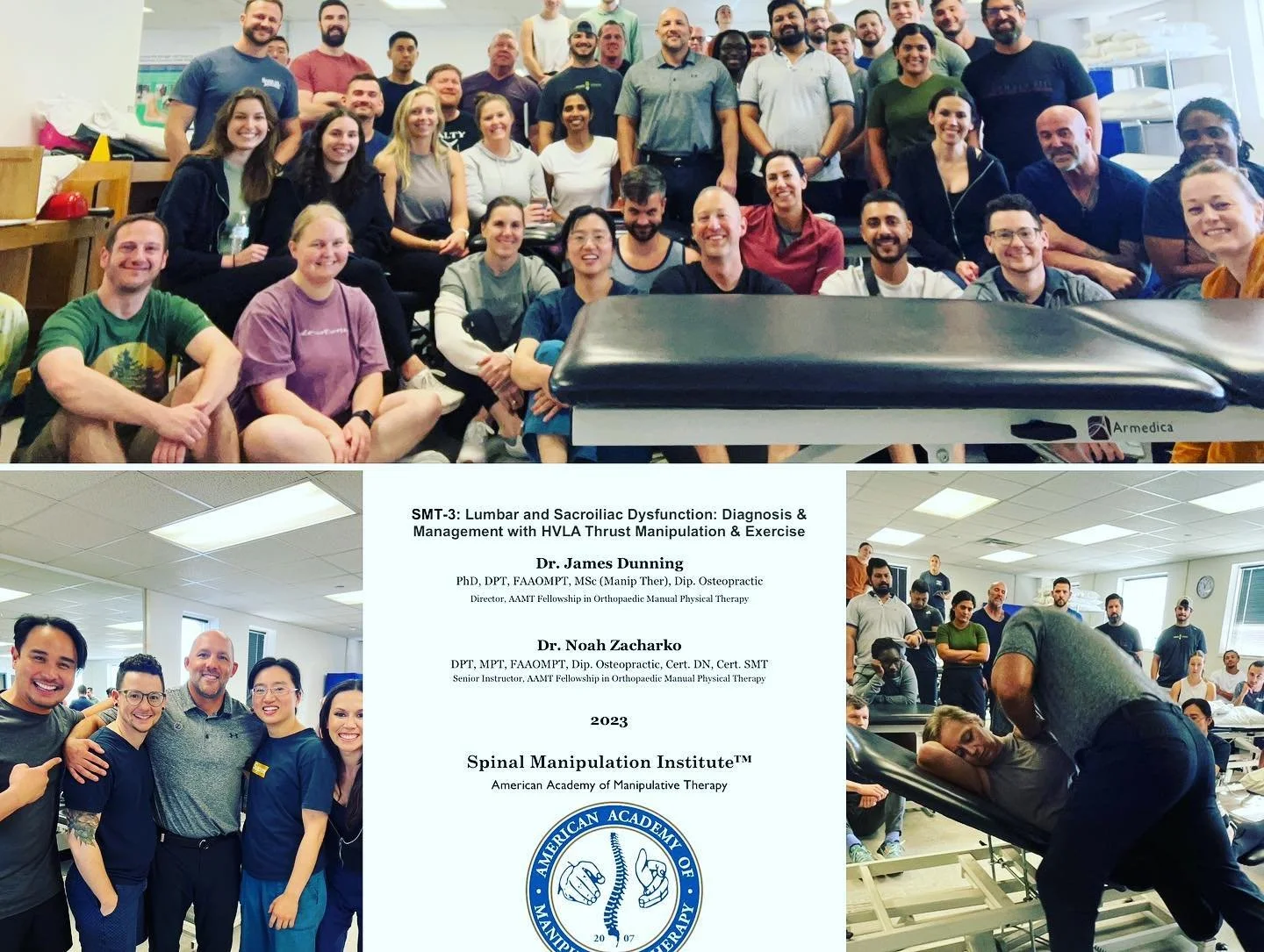 Photo dump from teaching SMT-3 this past weekend in Dallas. Great group of over 60 clinicians learning advanced Osteopractic HVLAT techniques to treat mechanical lumbopelvic pain with a review of cervical, thoracic and ribs. The certification in Spin