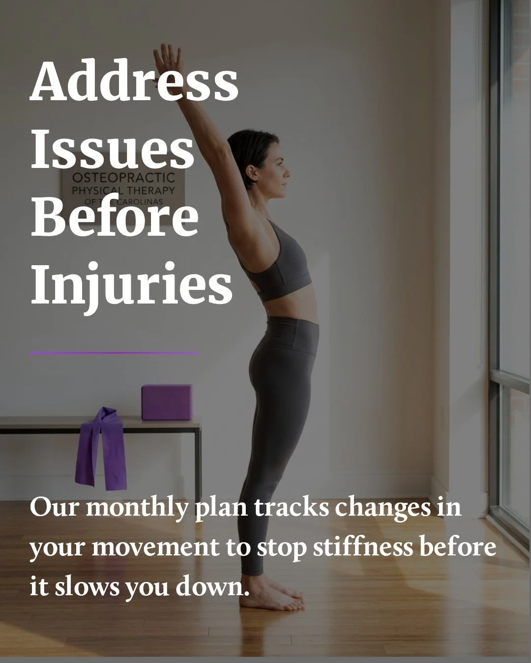 Stay ahead of the pain

Most people wait until something hurts to take action. But by then, you&rsquo;re already behind.
Our Monthly Maintenance Membership is designed to:
 &bull; Catch issues early
 &bull; Keep you moving well
 &bull; Prevent setbac