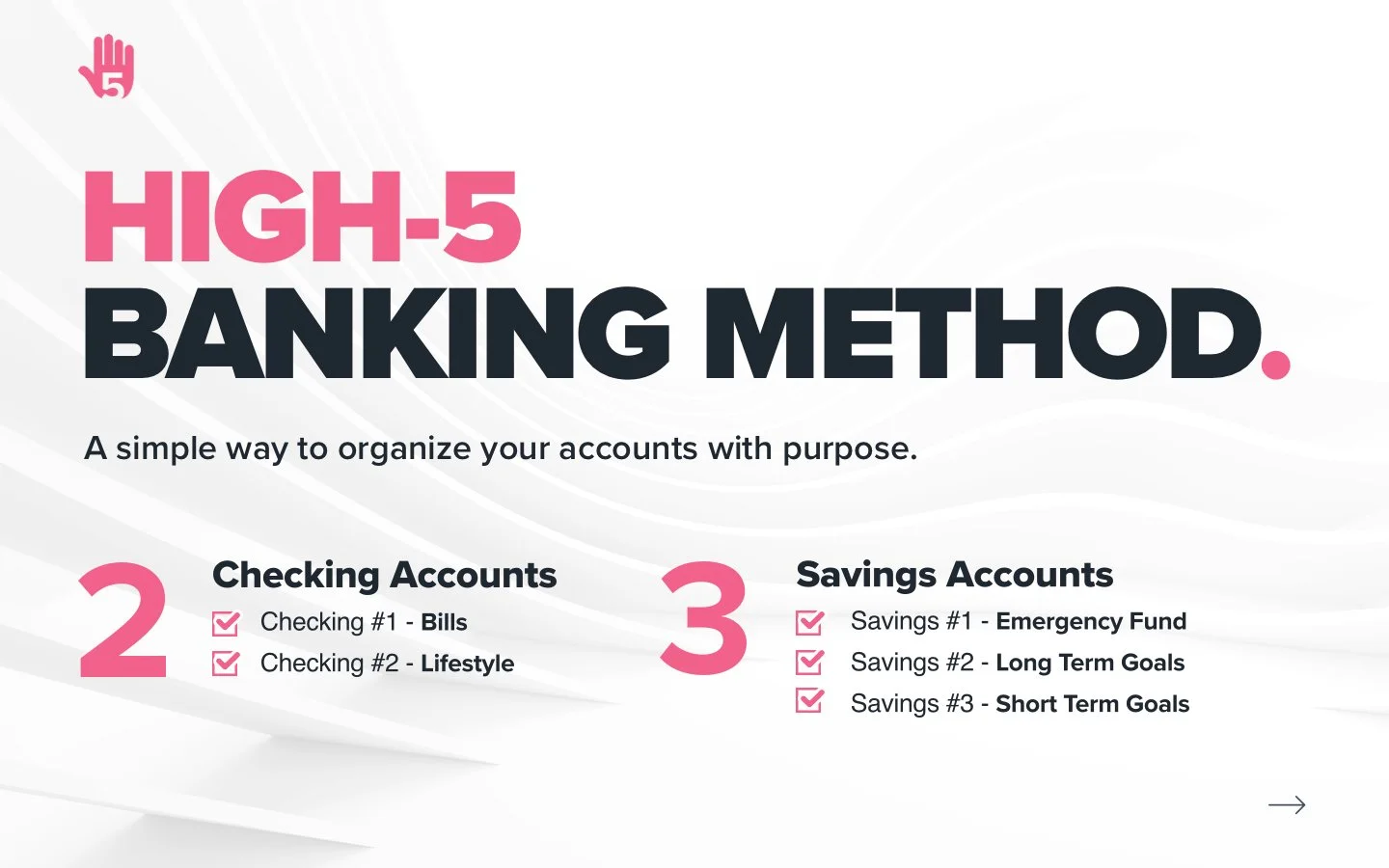 HIGH-5 BANKING METHOD