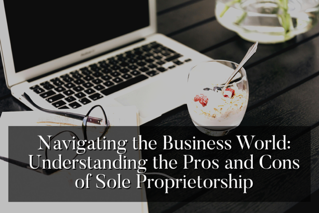 Navigating the Business World: Understanding the Pros and Cons of Sole Proprietorship