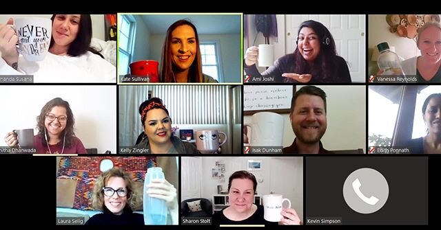 Love my team so much! Virtual coffee chat to stay connected through these challenging times. ☕️✨ #remotework #coffeechat #ModelNlife #peopleteam #futureofwork