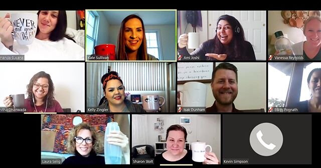 Love my team so much! Virtual coffee chat to stay connected through these challenging times. ☕️✨ #remotework #coffeechat #ModelNlife #peopleteam #futureofwork