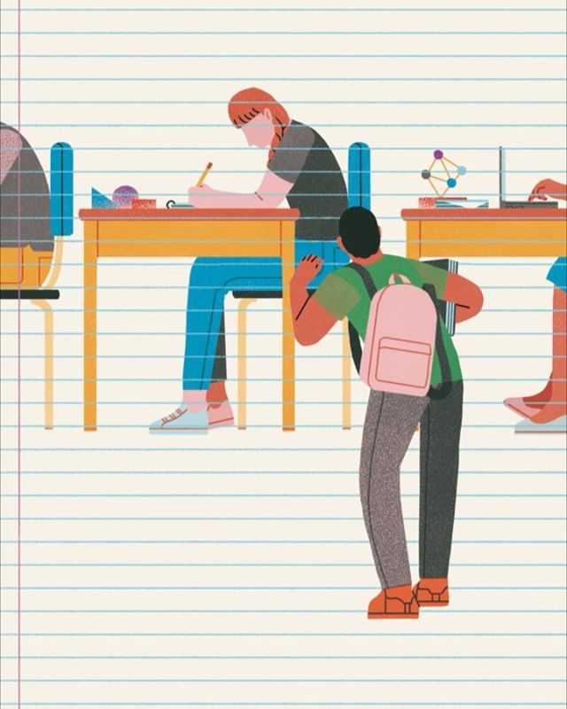 Cover illustration and full-page interior for the latest issue of The Walrus (@walrusmag)!
⠀
On the Divide in Education: how the gifted kids programs are &ldquo;disproportionately white and affluent&rdquo;.
⠀
An animated GIF version was also created 