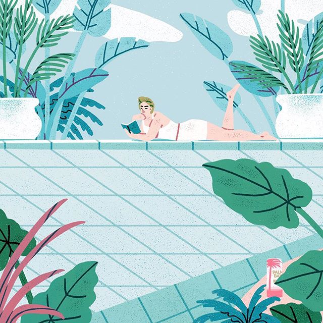 Yee-ow! It&rsquo;s been a scorching summer! One of the illustrations in a series for @palmbayspritz ☀️💦
