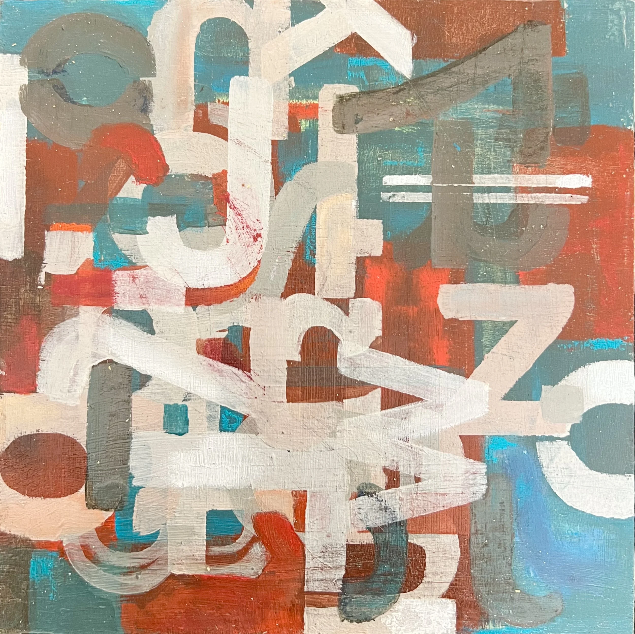 Translating, 12" x 12" x 1.5", Mixed Media 