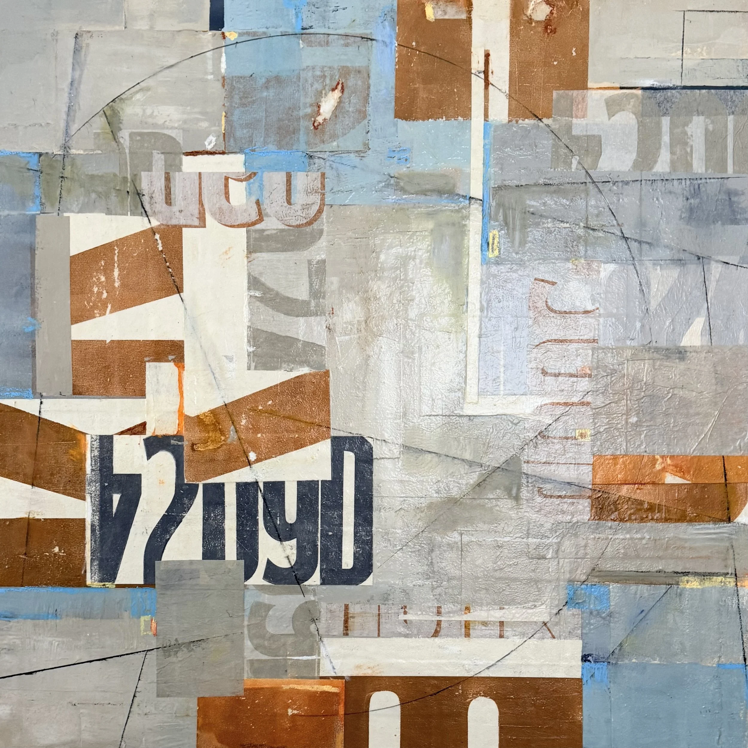 Springs Meet Alkaline, 30"x30"x1.5", Mixed Media