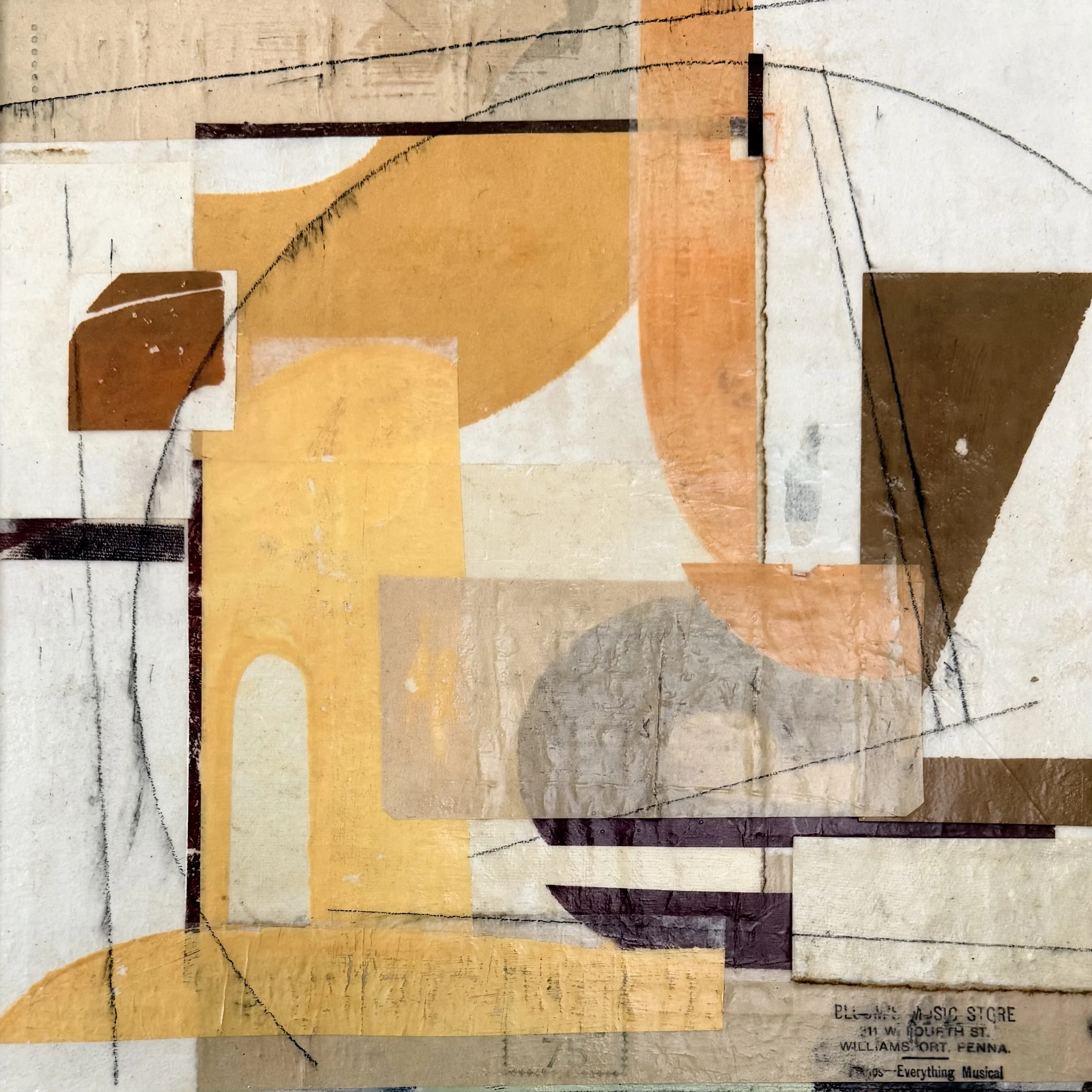 Flutters at Lundy No.1, 12"x12"x1.5", Mixed Media