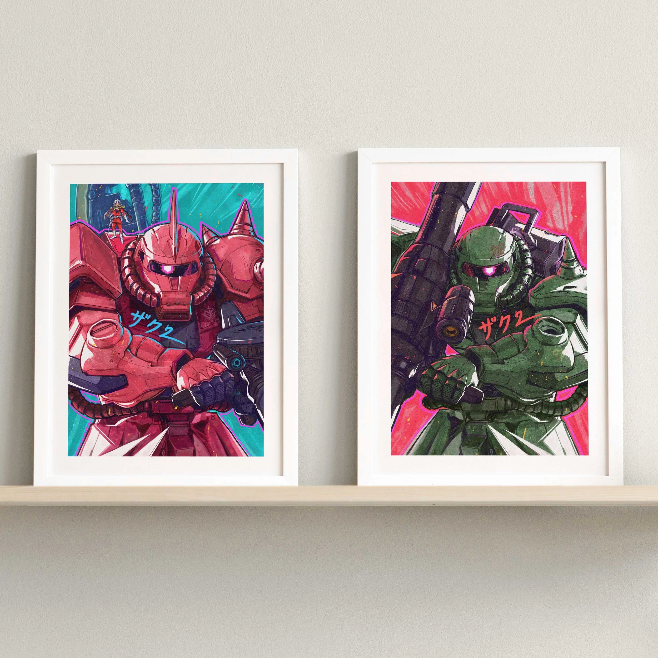 matsumoto-art-mecha-red-green-print-bundle-frame.jpg
