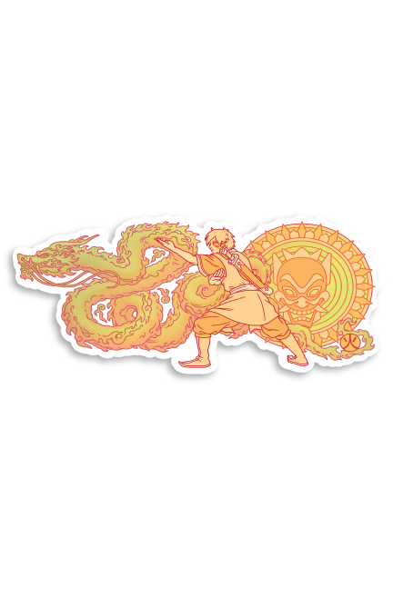 Dancing Dragon Sticker  (Blue Spirit)