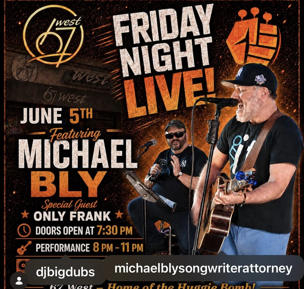 OF &amp; Michael Bly Acoustic @ 67 West 8p
