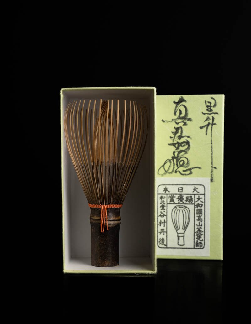 Chasen black bamboo, colored string: Amber - Tango Tanimura — Three Tea  Bowls