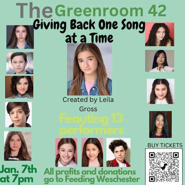 No better way to start the New Year than #givingbackonesongatatime Please join us Saturday Jan. 7 @ 7PM @thegreenroom42 benefiting @feedingwestchester #grateful #singer