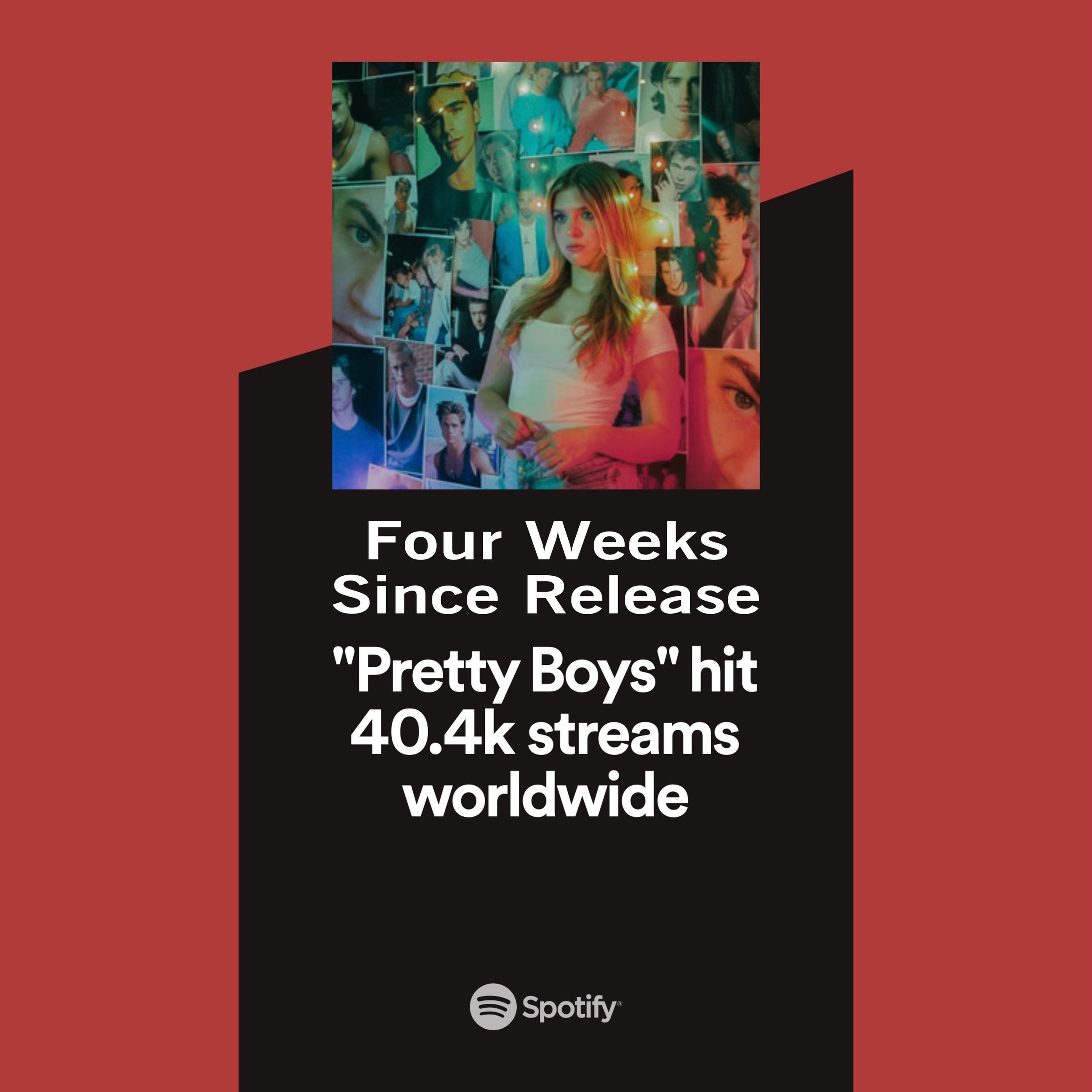 Couldn&rsquo;t be happier! Thanks for streaming! 🎧🧸💋 #PrettyBoys #40.4k @spotify #newrelease #newmusic
