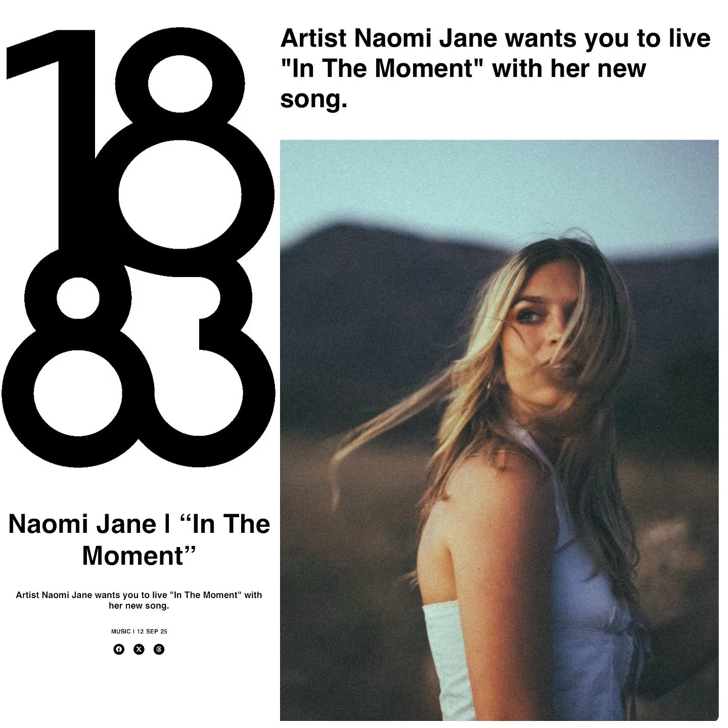 @1883magazine 🖤 An &ldquo;in the moment&rdquo; this girl&rsquo;s dreamed of! Endless gratitude!! &ldquo;This song started as a postcard to the best summer days, the ones I spent with people I love. Making the video myself was my way of bottling that