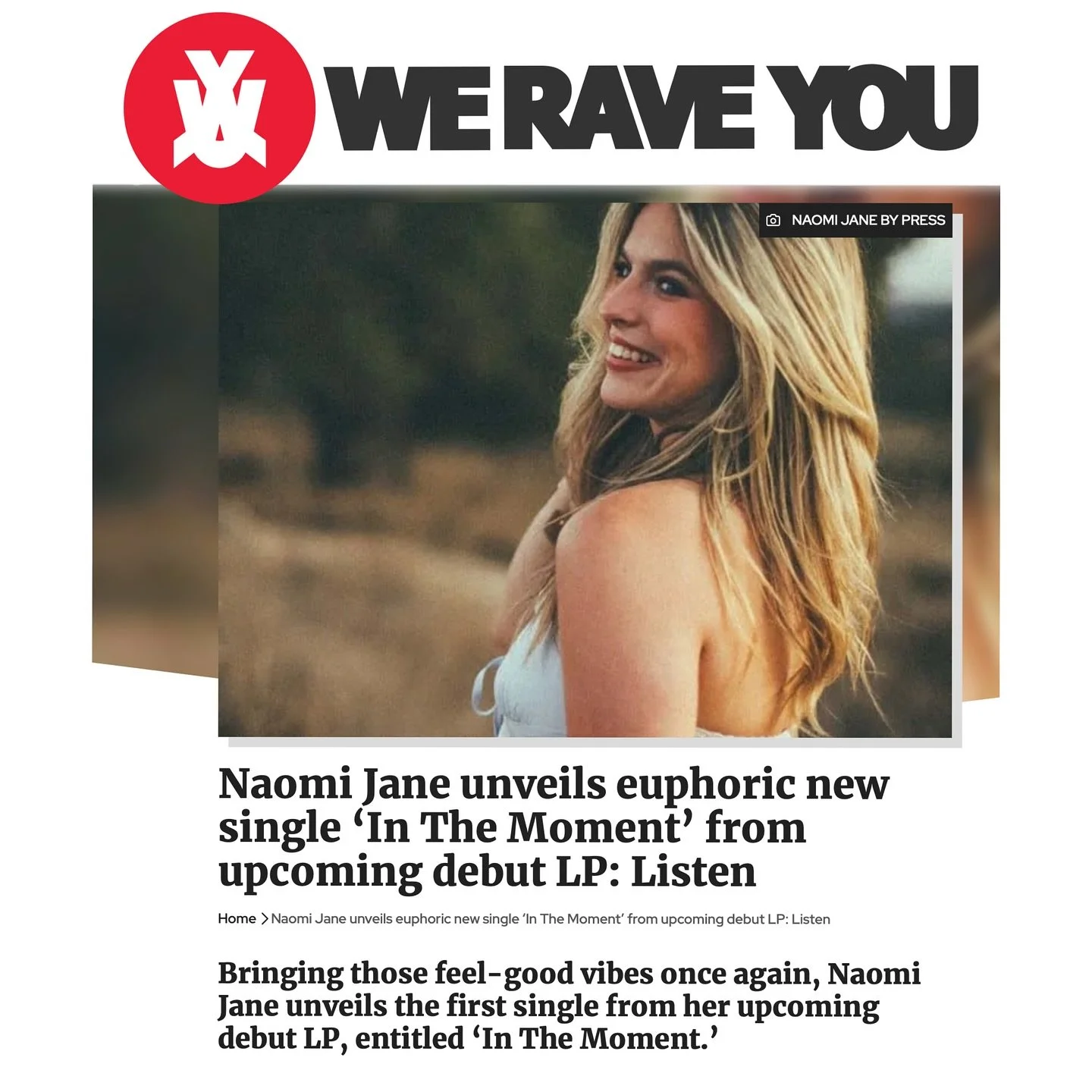 &hellip; it&rsquo;s a practice my generation is embracing. When headlines feel heavy, choosing joy is how we reclaim our timelines.&rdquo; &ndash; Naomi Jane @weraveyou ☀️🌊💛 #review #article #magazine #weraveyou #newrelease #inthemoment