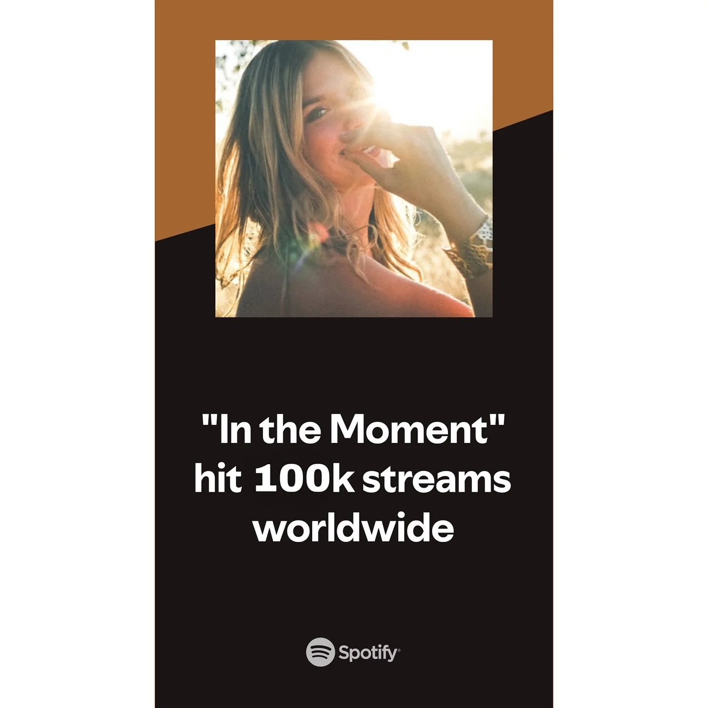 🧡 thank you for choosing joy and staying &ldquo;In the Moment&rdquo; with me 🌊 Keep those summer highs streaming&hellip; #grateful #thankyou #itm #newrelease #100k #streams #newsong #naomijane