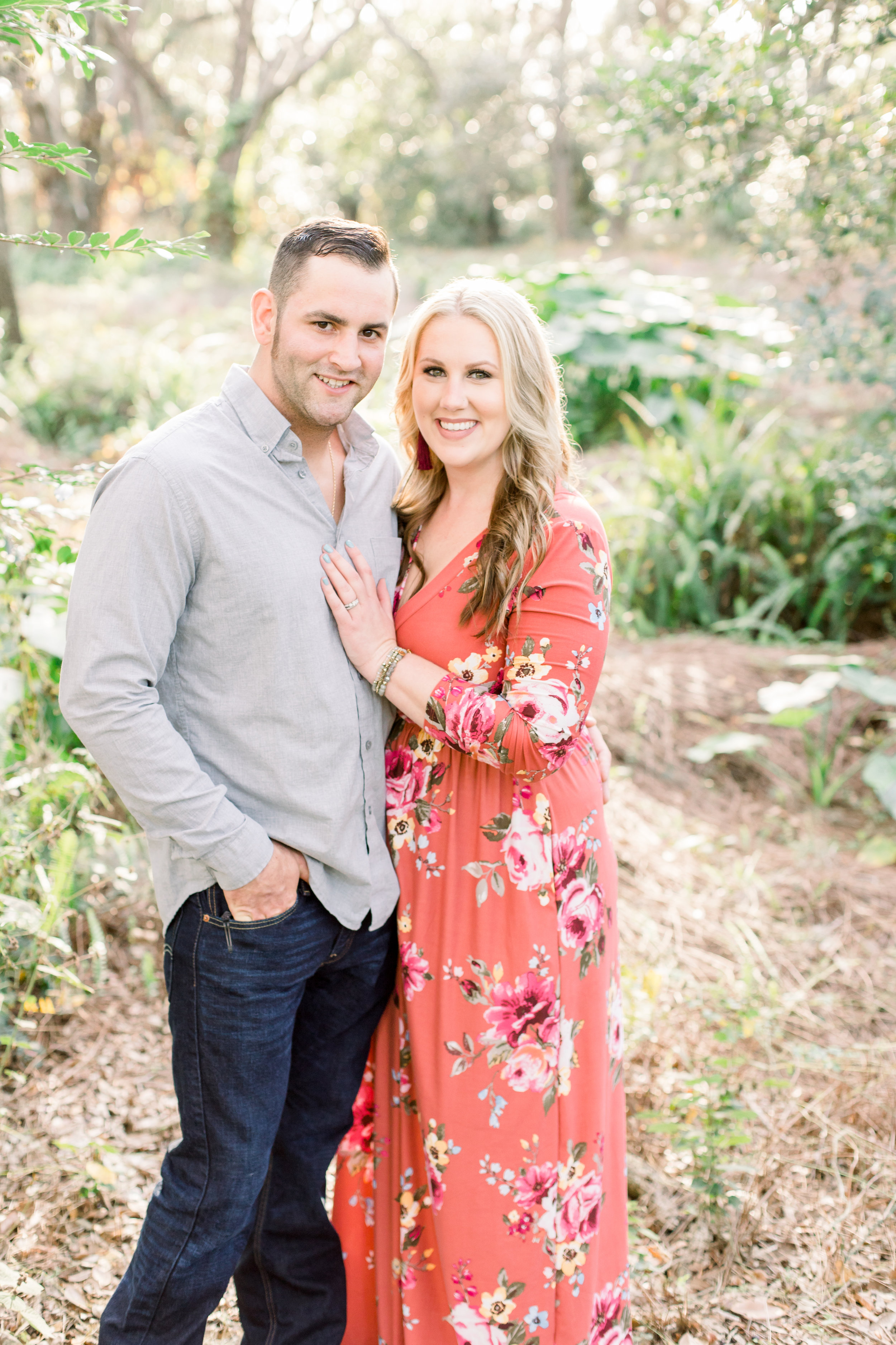 couple-romance-pink-flower-dress-and-handsome-husband