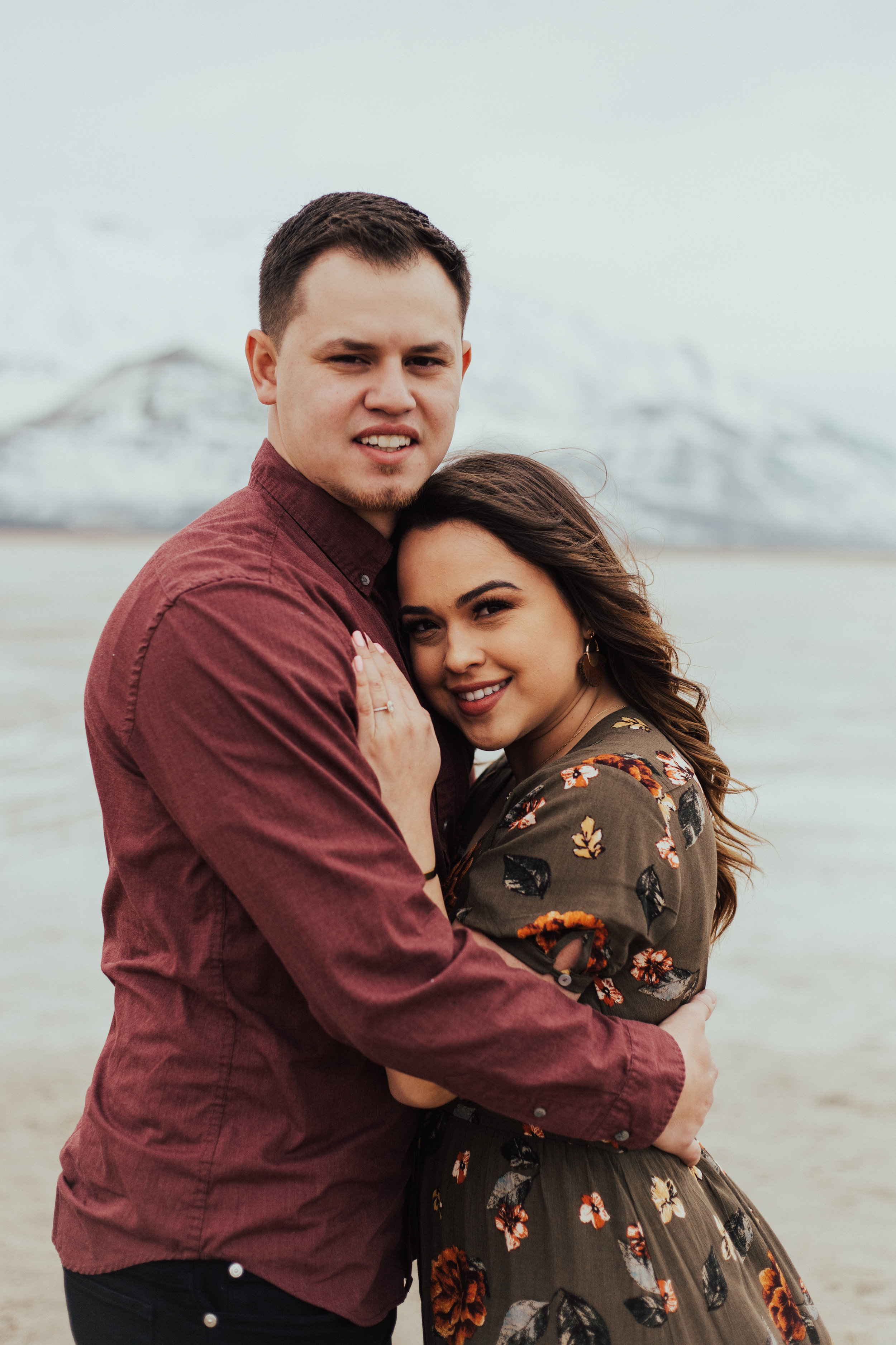 Romantic couple engagement photos Utah photographer