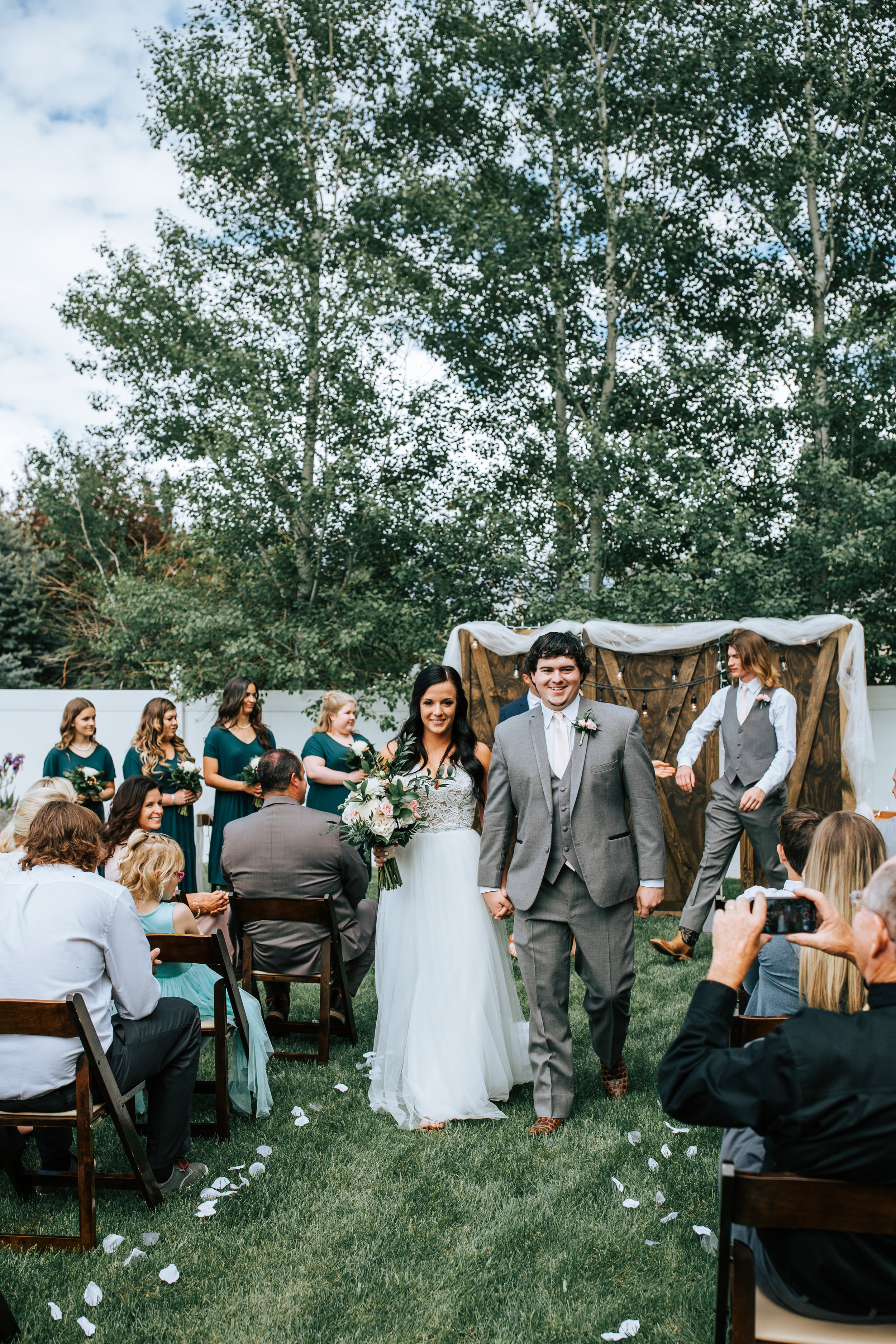 Utah backyard wedding ceremony